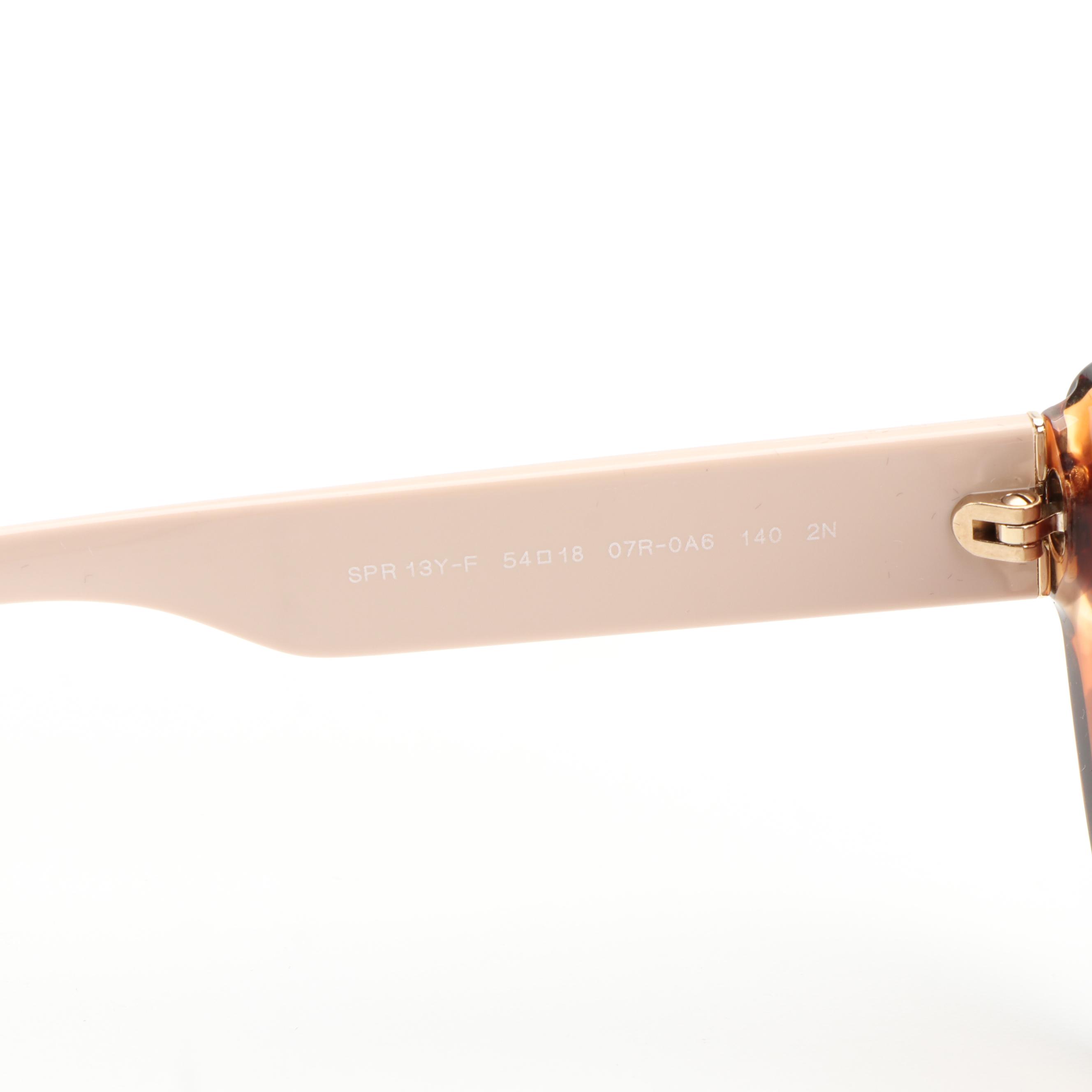 Prada SPR 13Y-F Havana Brown Cat Eye Sunglasses with Case and Box