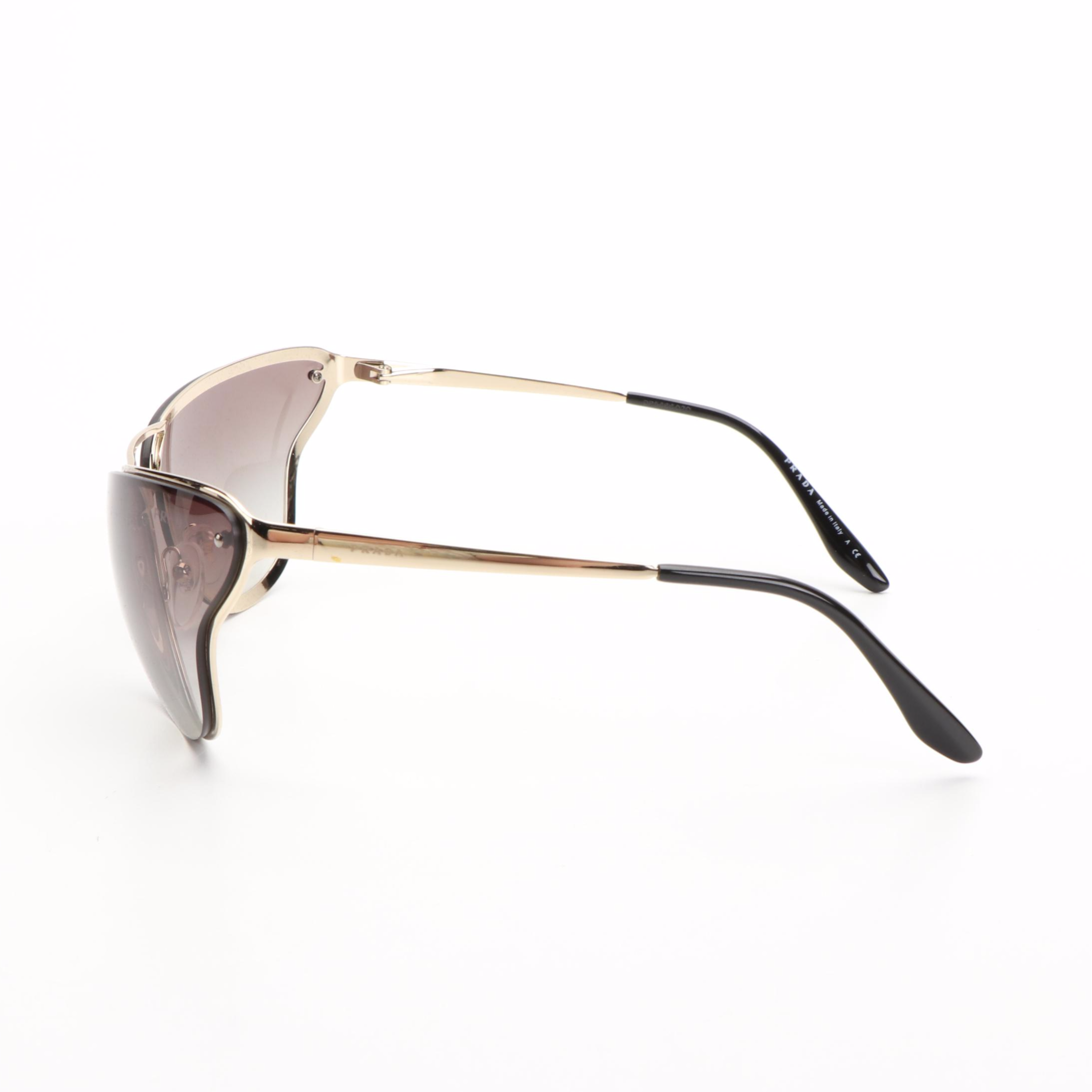 Prada SPR74V Pale Gold Butterfly Catwalk Sunglasses with Case and Box