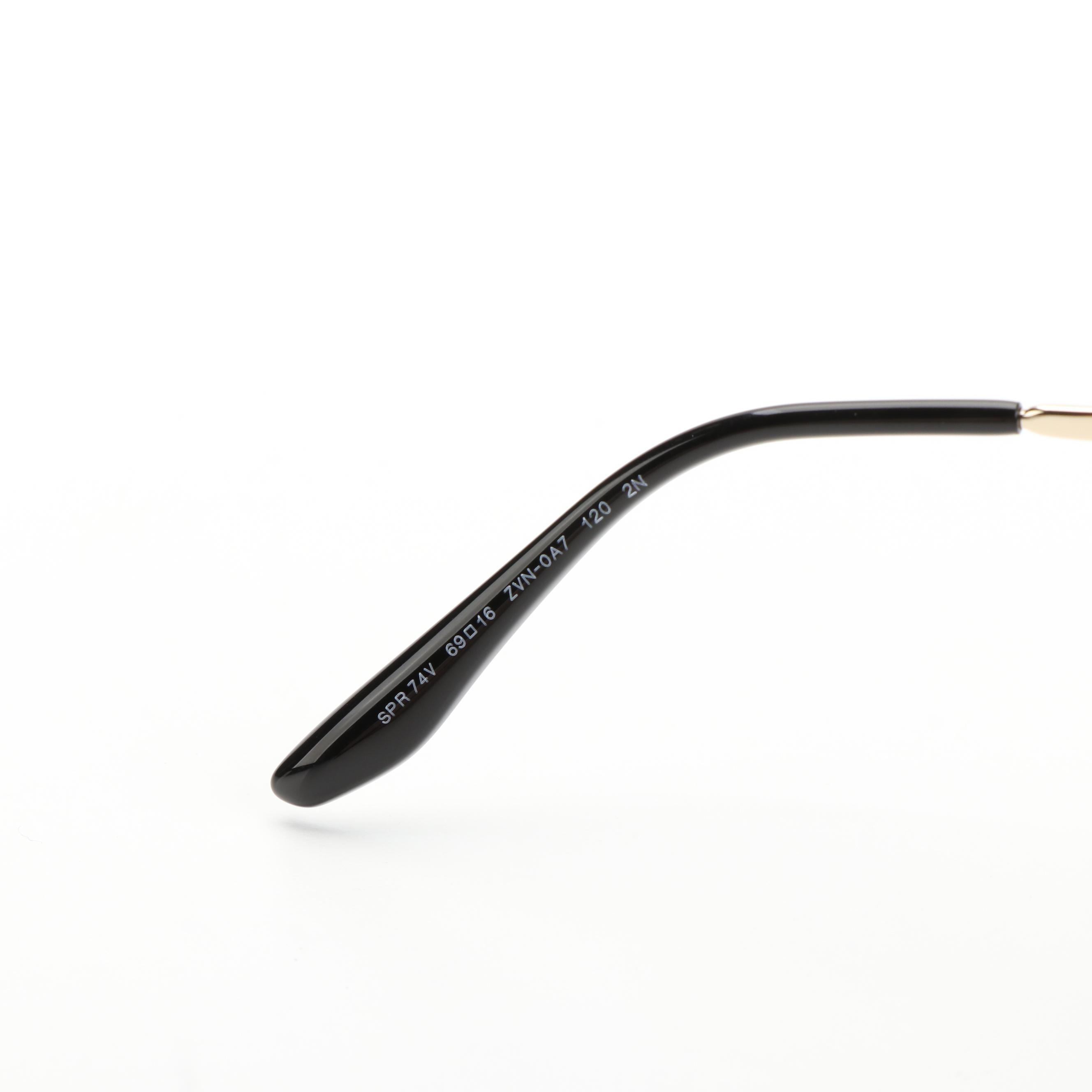 Prada SPR74V Pale Gold Butterfly Catwalk Sunglasses with Case and Box