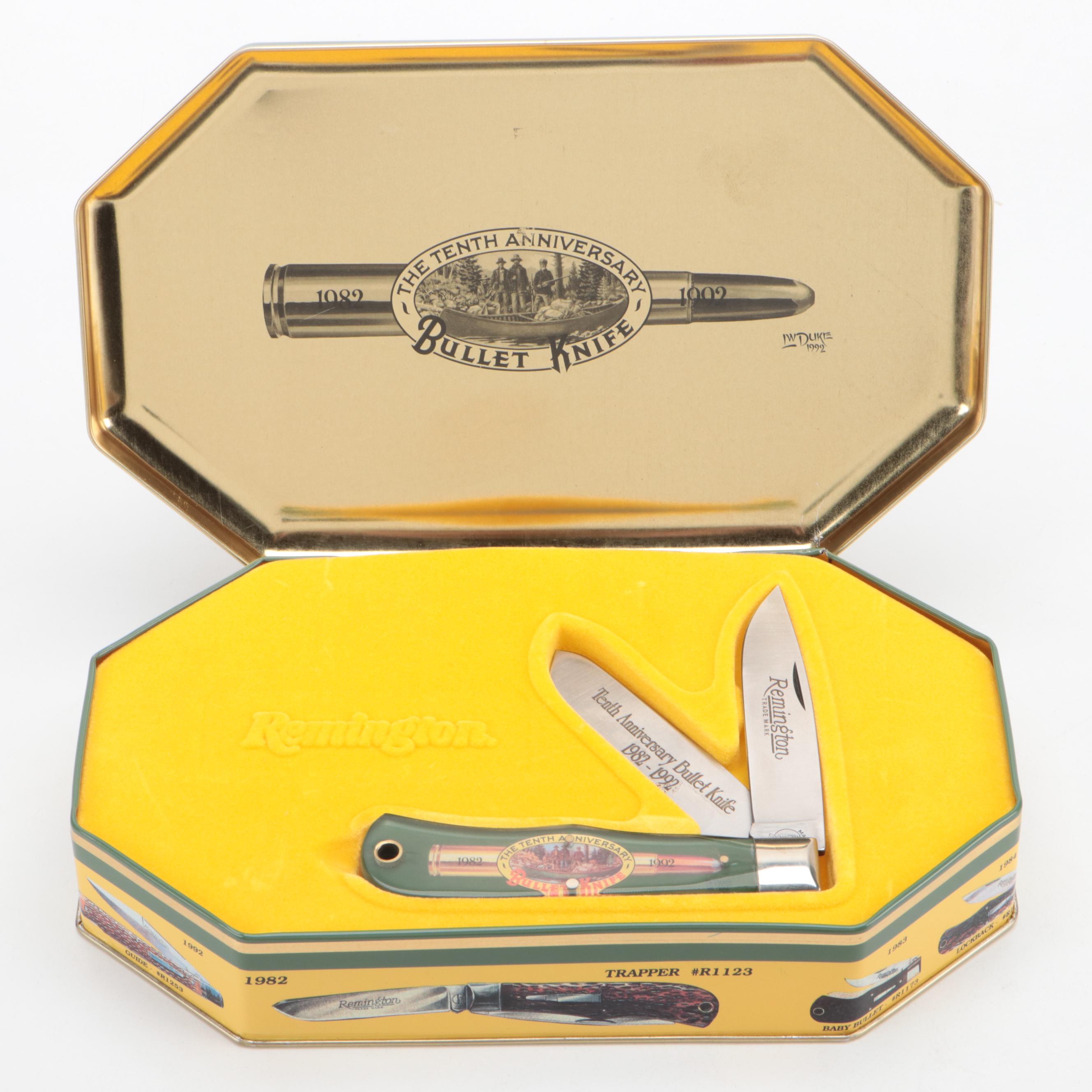 RMS Titanic, Remington "10th Anniversary Bullet Knife" Pocket Knives, and More