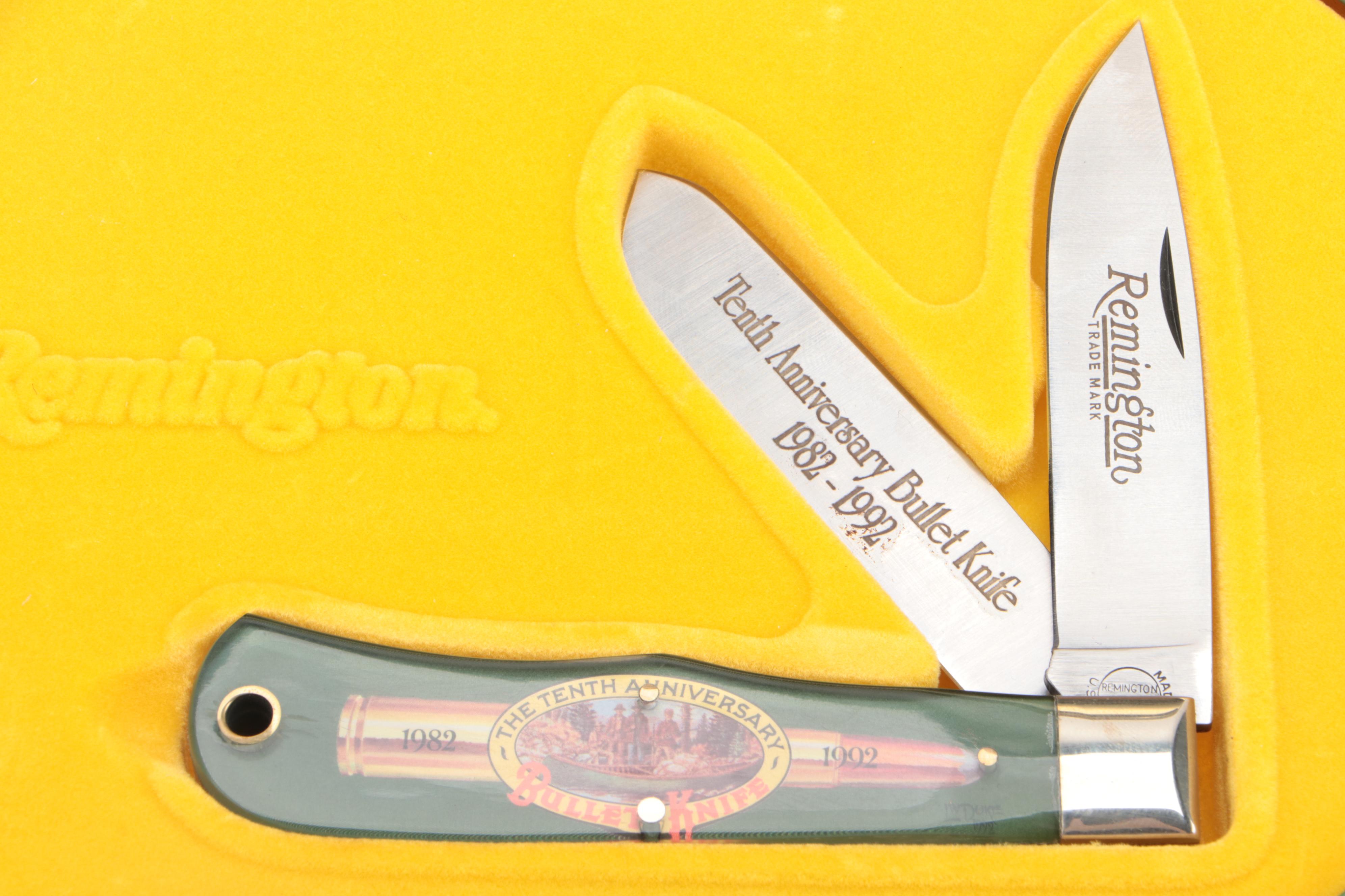 RMS Titanic, Remington "10th Anniversary Bullet Knife" Pocket Knives, and More