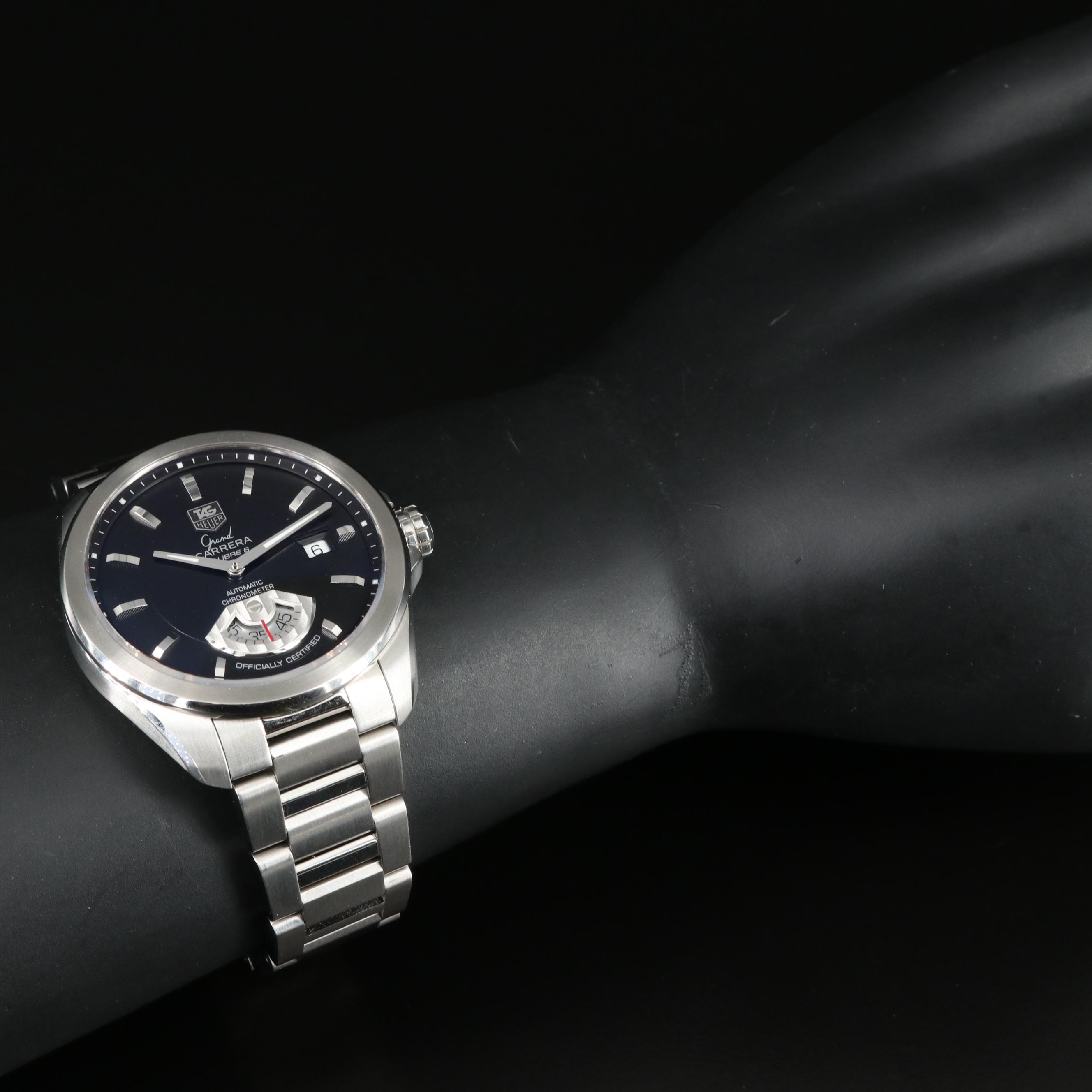 TAG Heuer Grand Carrera 40MM Black Chronometer Steel Automatic Watch