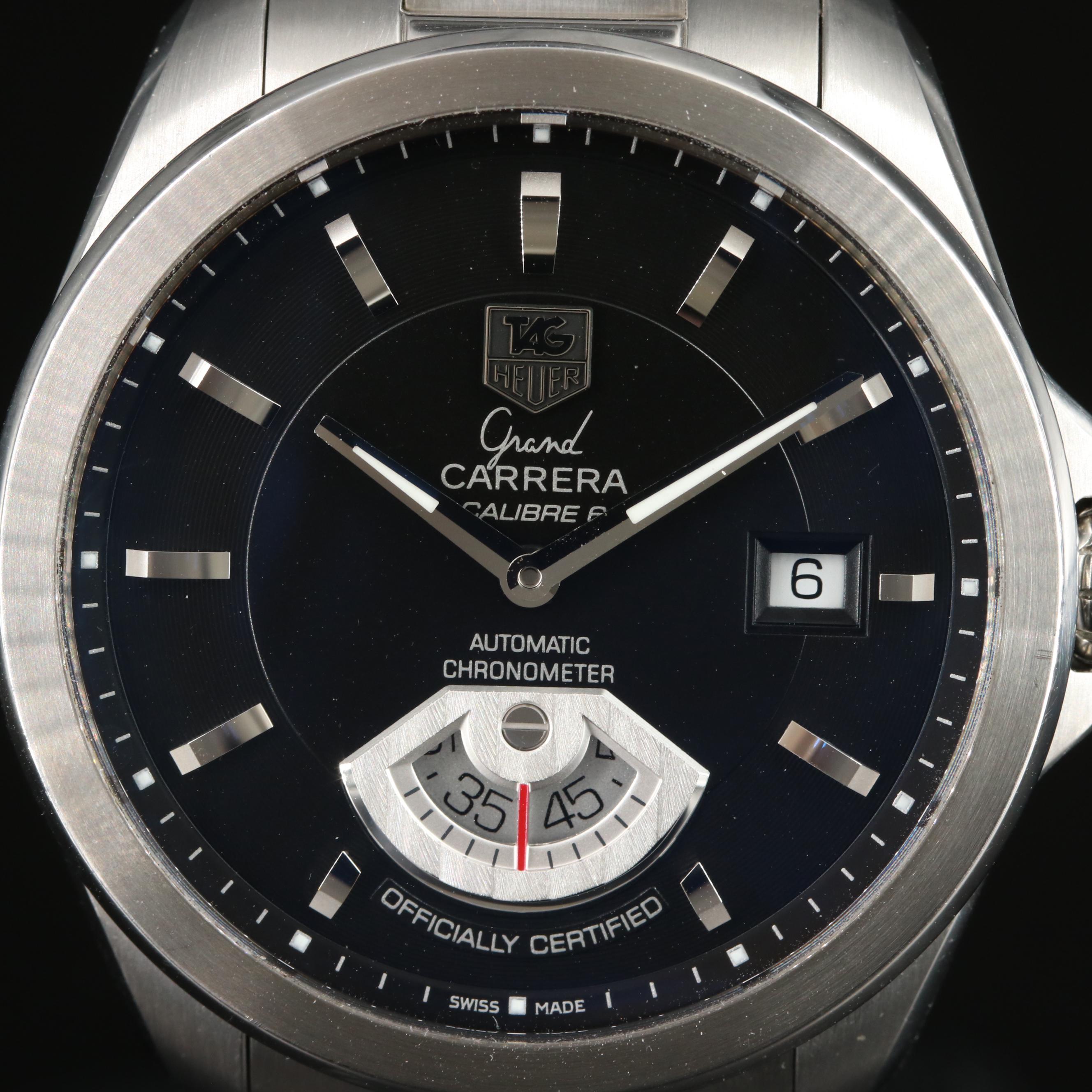 TAG Heuer Grand Carrera 40MM Black Chronometer Steel Automatic Watch