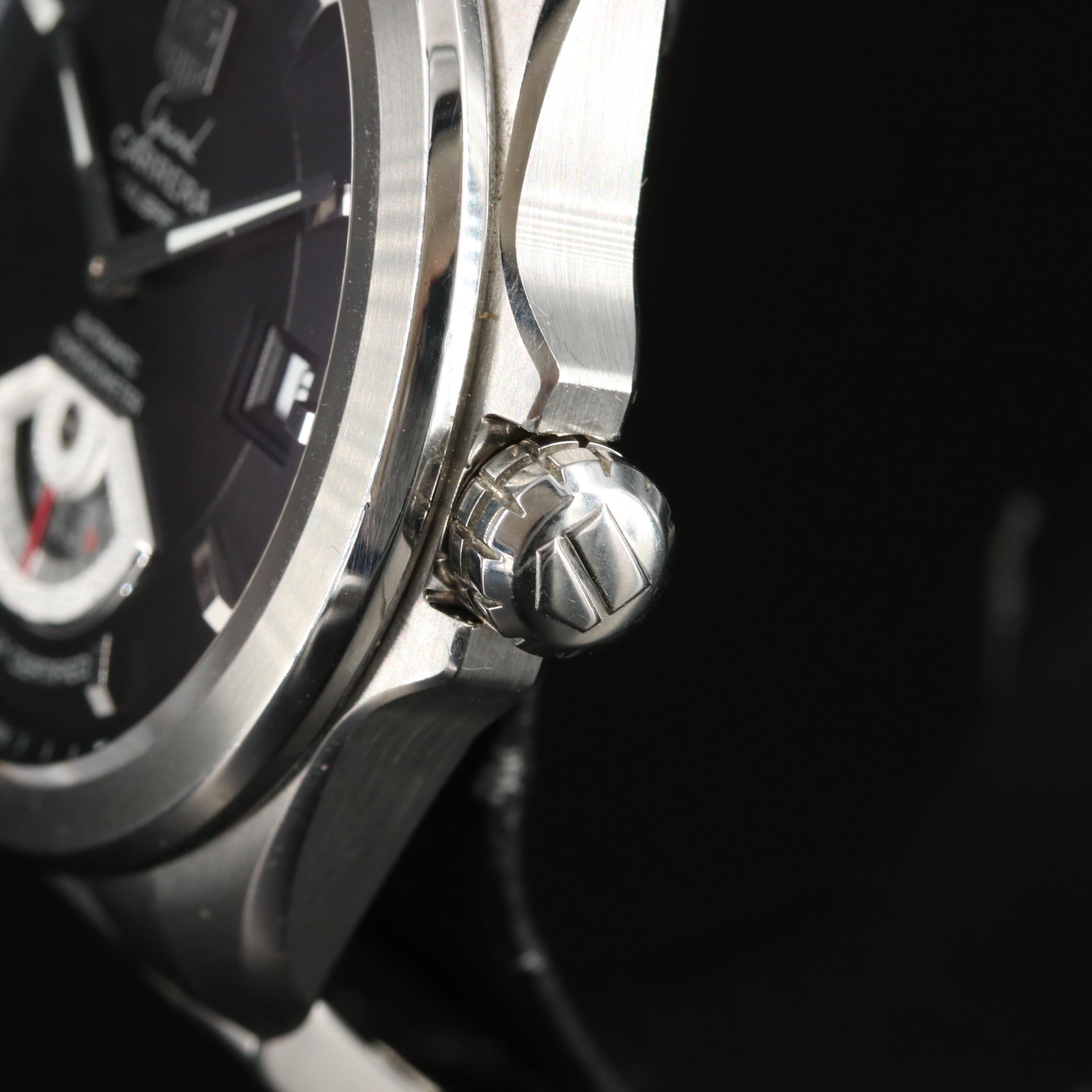 TAG Heuer Grand Carrera 40MM Black Chronometer Steel Automatic Watch