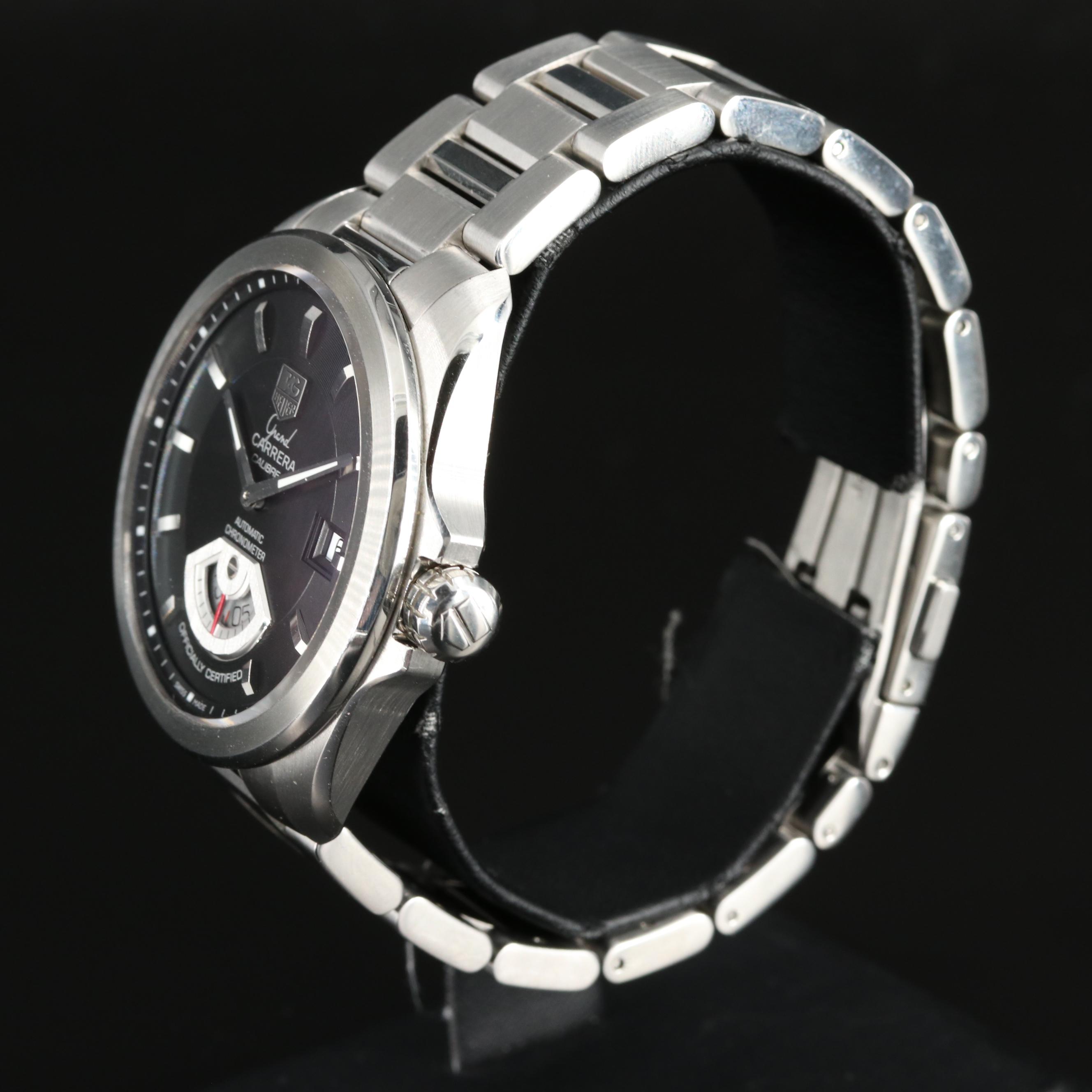 TAG Heuer Grand Carrera 40MM Black Chronometer Steel Automatic Watch