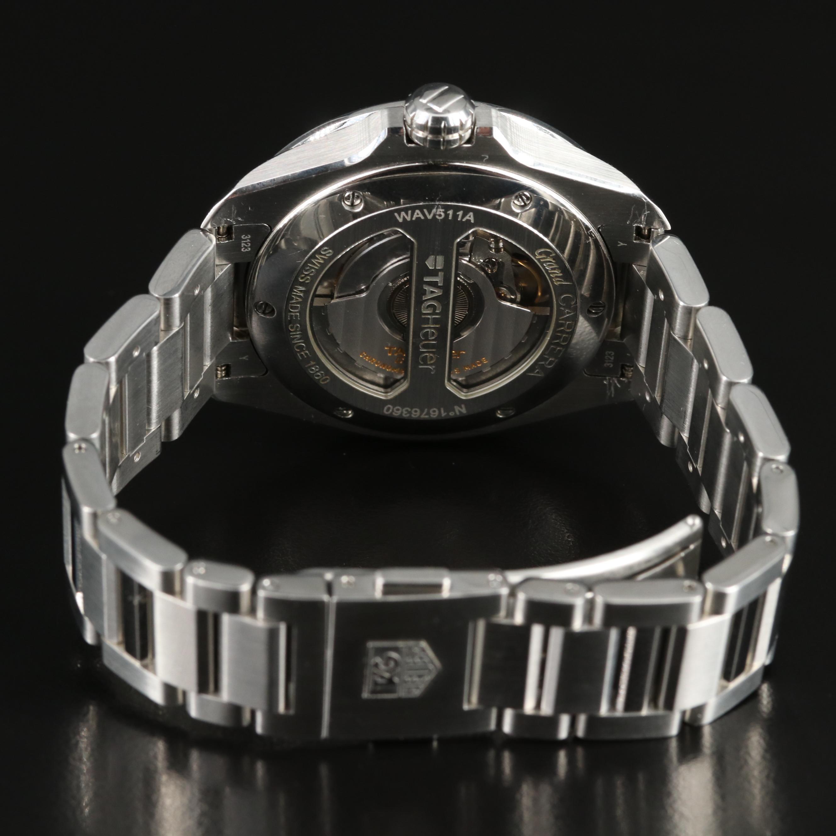 TAG Heuer Grand Carrera 40MM Black Chronometer Steel Automatic Watch