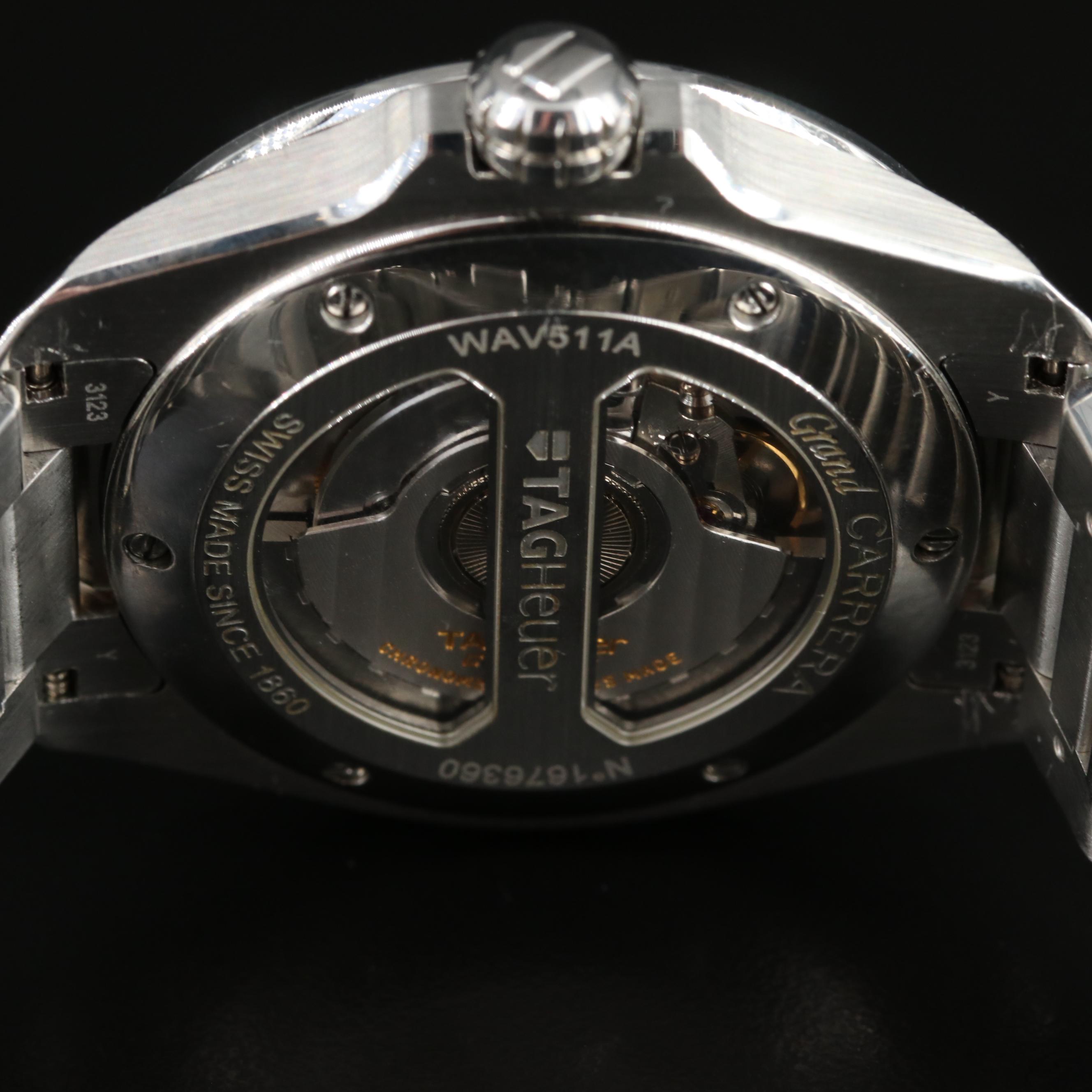 TAG Heuer Grand Carrera 40MM Black Chronometer Steel Automatic Watch