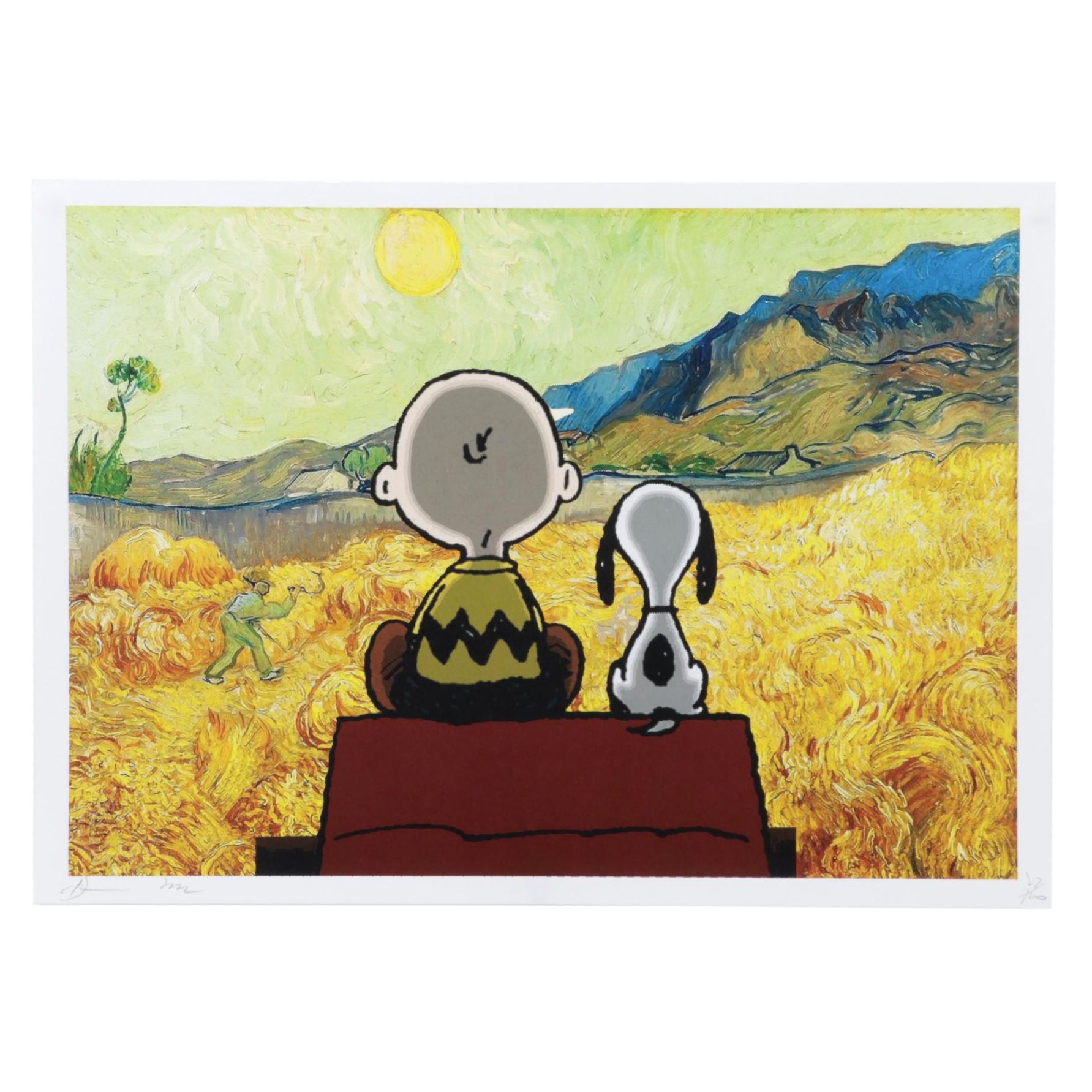 Death NYC Pop Art Graphic Print of Peanuts and Van Gogh, 2022