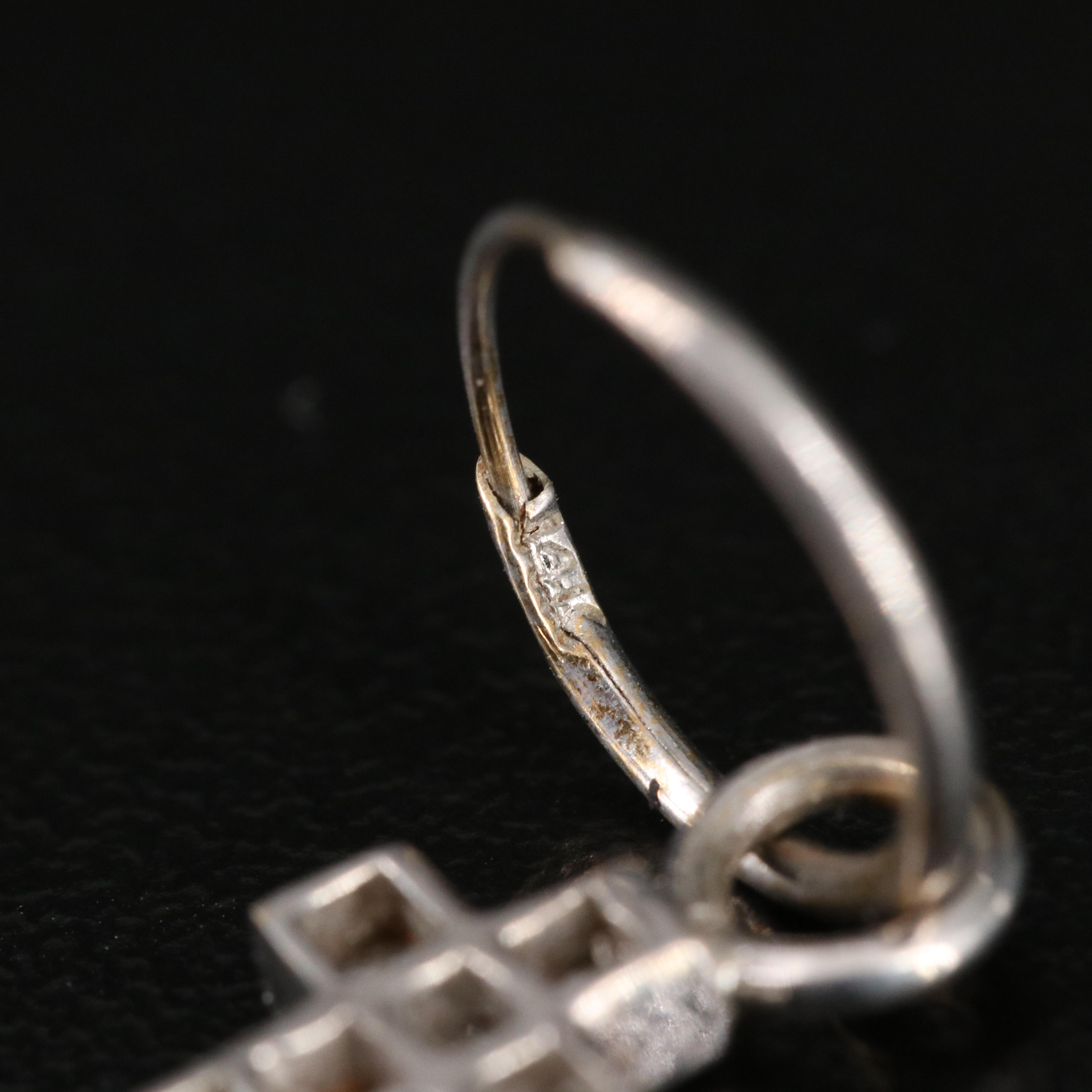 14K 0.37 CTW Diamond Cross Drop Earrings