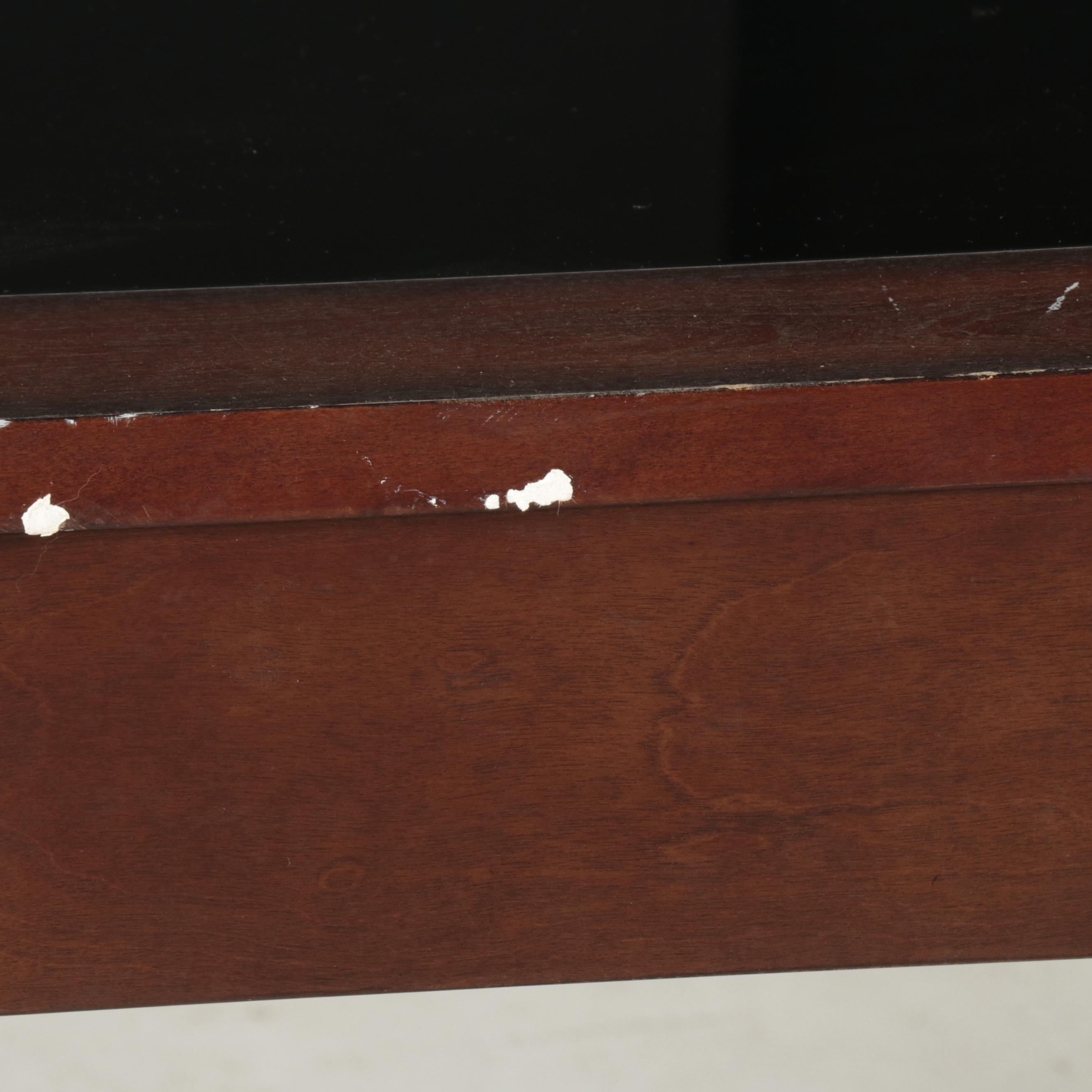 Whalen Furniture Mfg. Inc. Glass Top Computer Desk with Five-Tier Shelving Unit