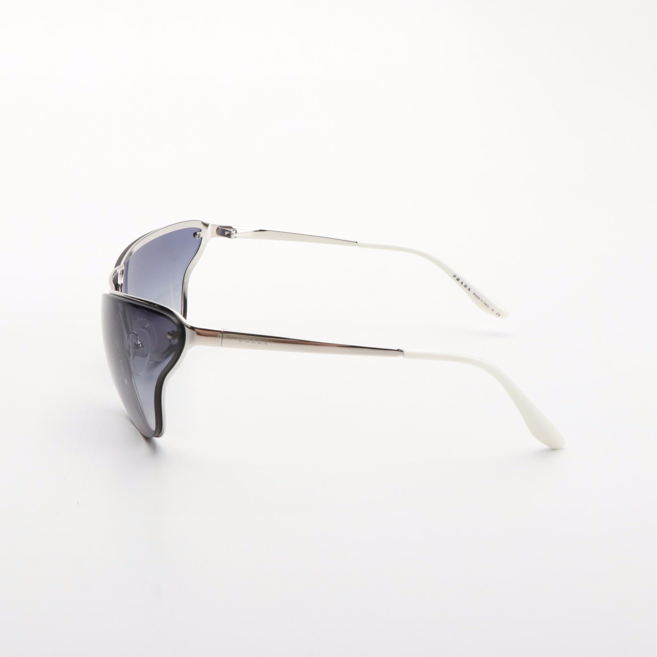 Prada PR74VS Butterfly Grey and Blue Sunglasses With Case and Box