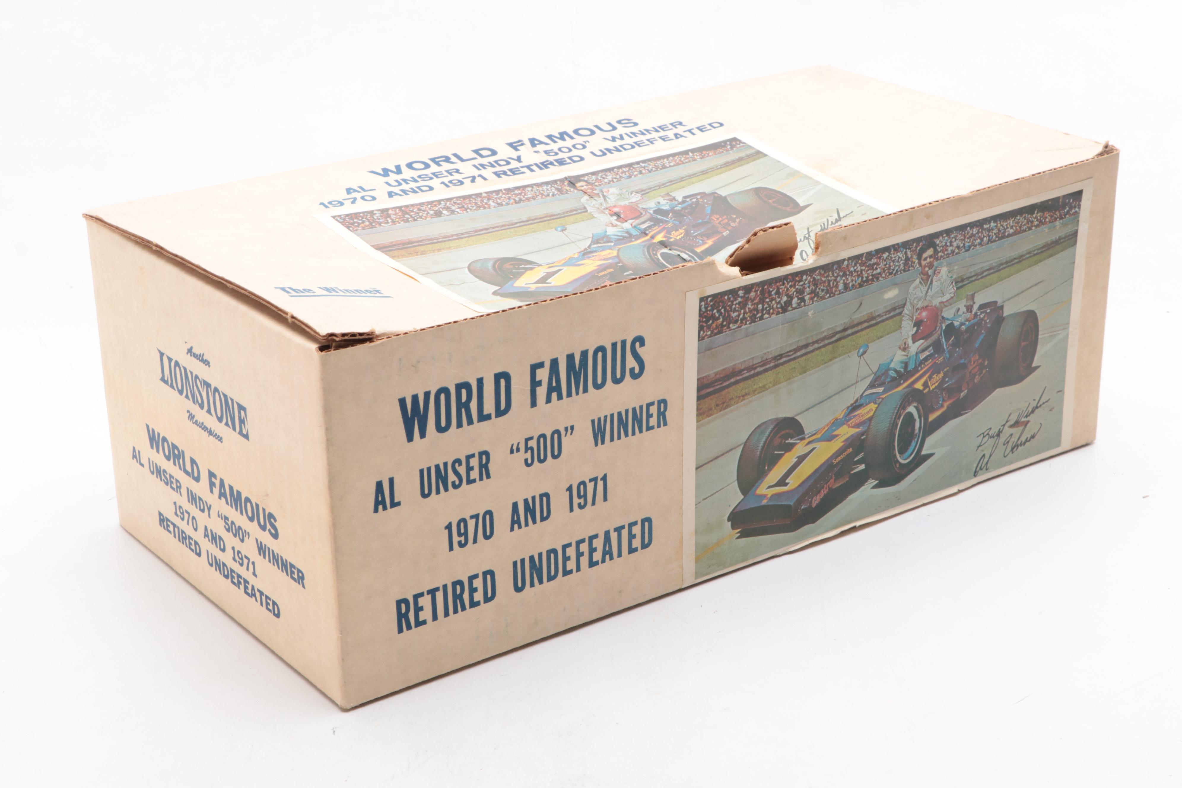 Lionstone Whiskey Race Car Decanters with Tandy Porsche 917, Other Toy Cars