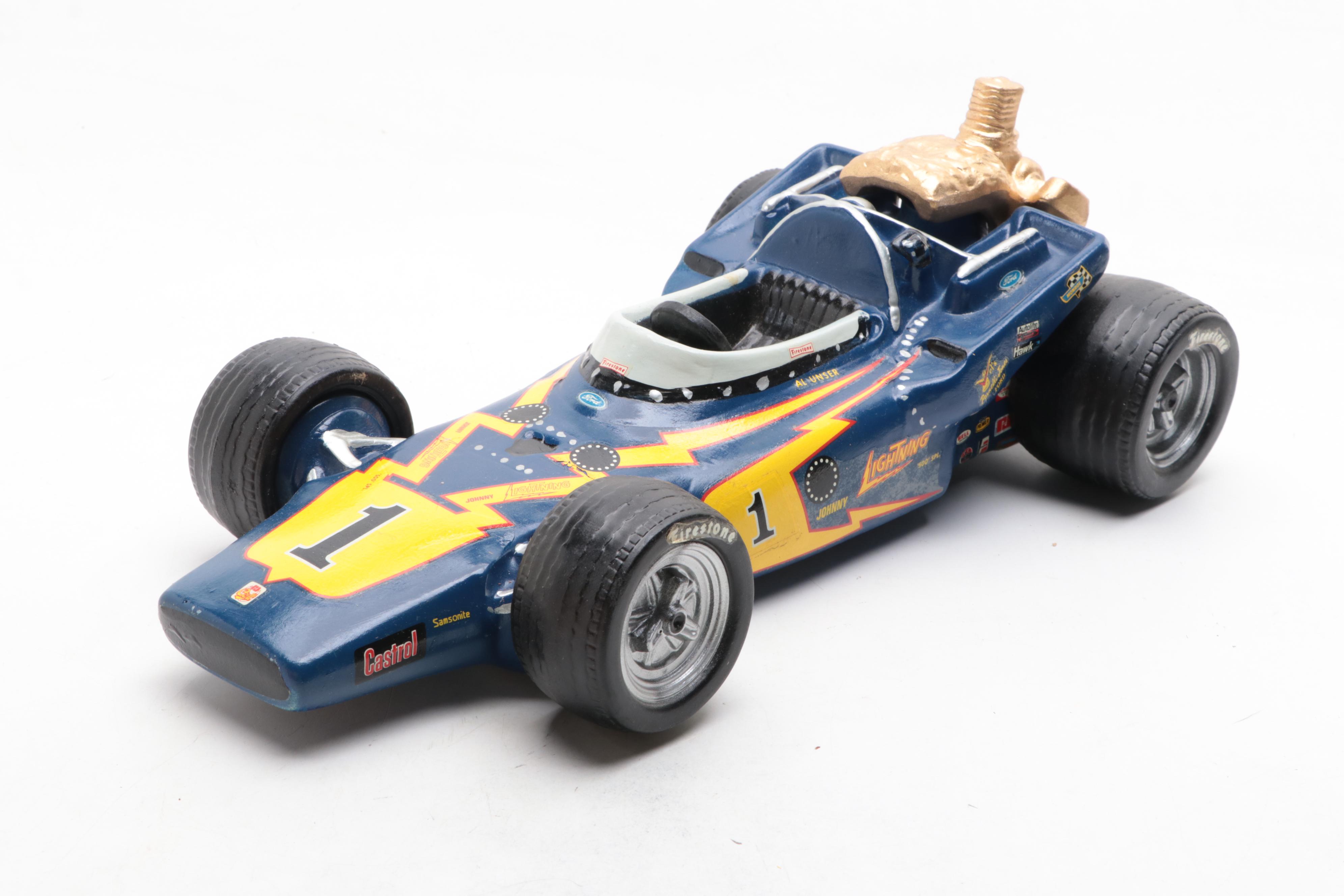 Lionstone Whiskey Race Car Decanters with Tandy Porsche 917, Other Toy Cars