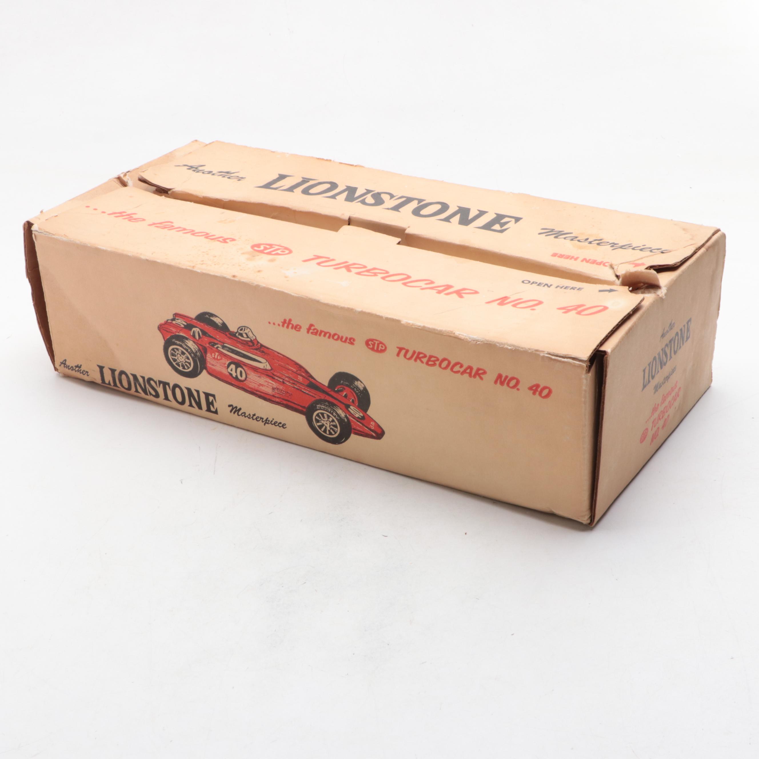 Lionstone Whiskey Race Car Decanters with Tandy Porsche 917, Other Toy Cars