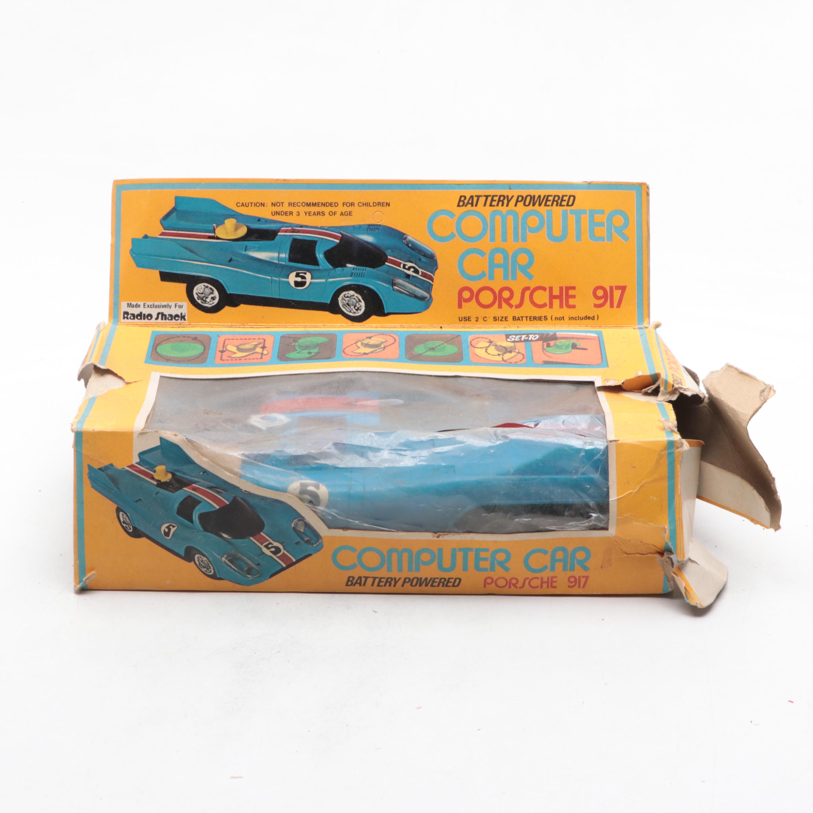 Lionstone Whiskey Race Car Decanters with Tandy Porsche 917, Other Toy Cars