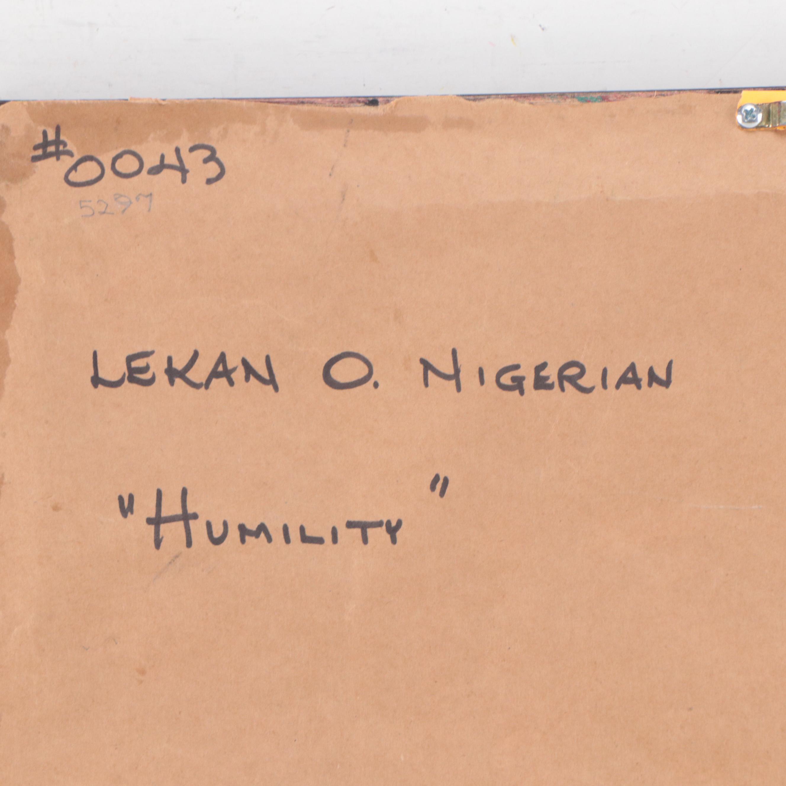 Lekan O. Batik Painting "Humility," 2021