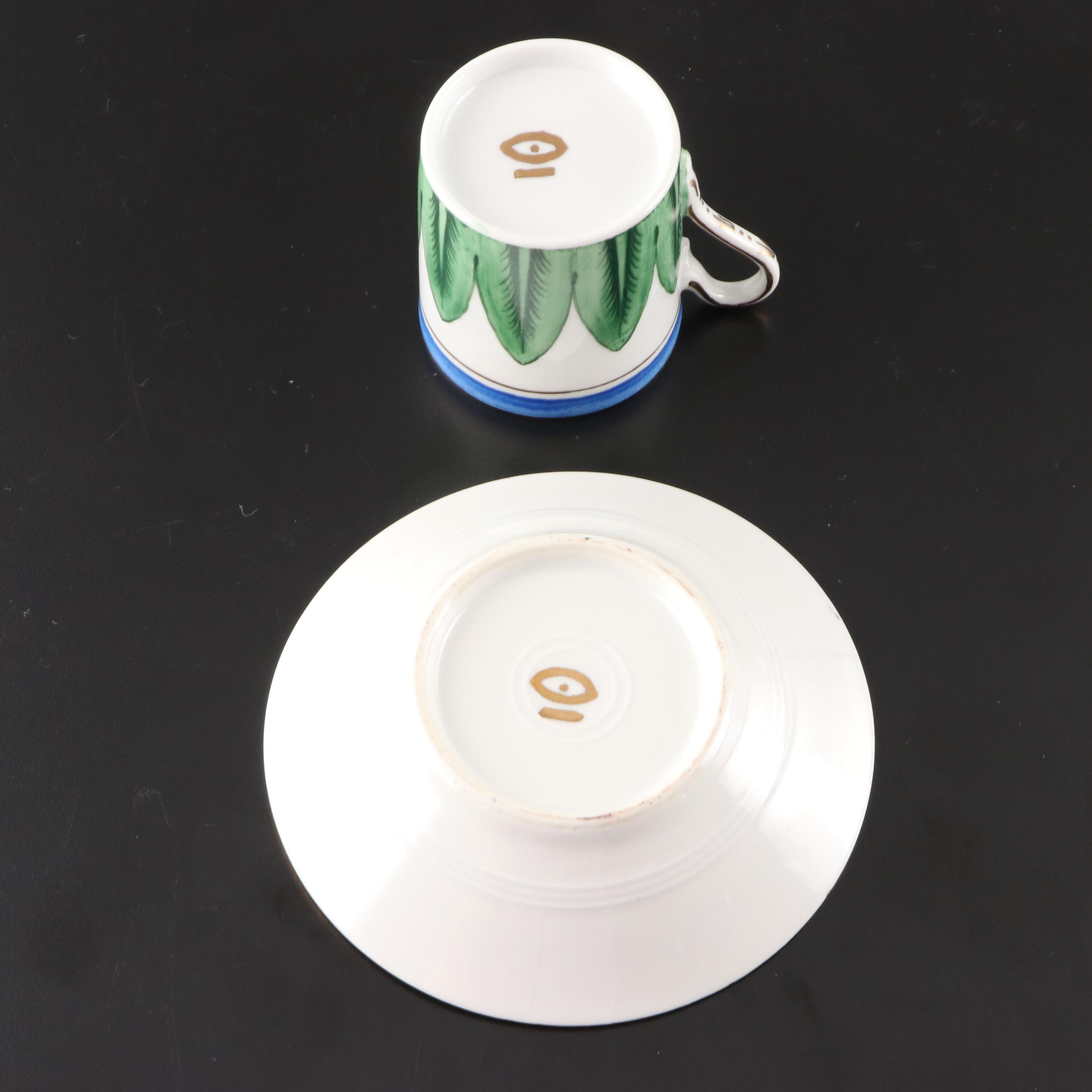 Paint-Decorated Richard Ginori China Service