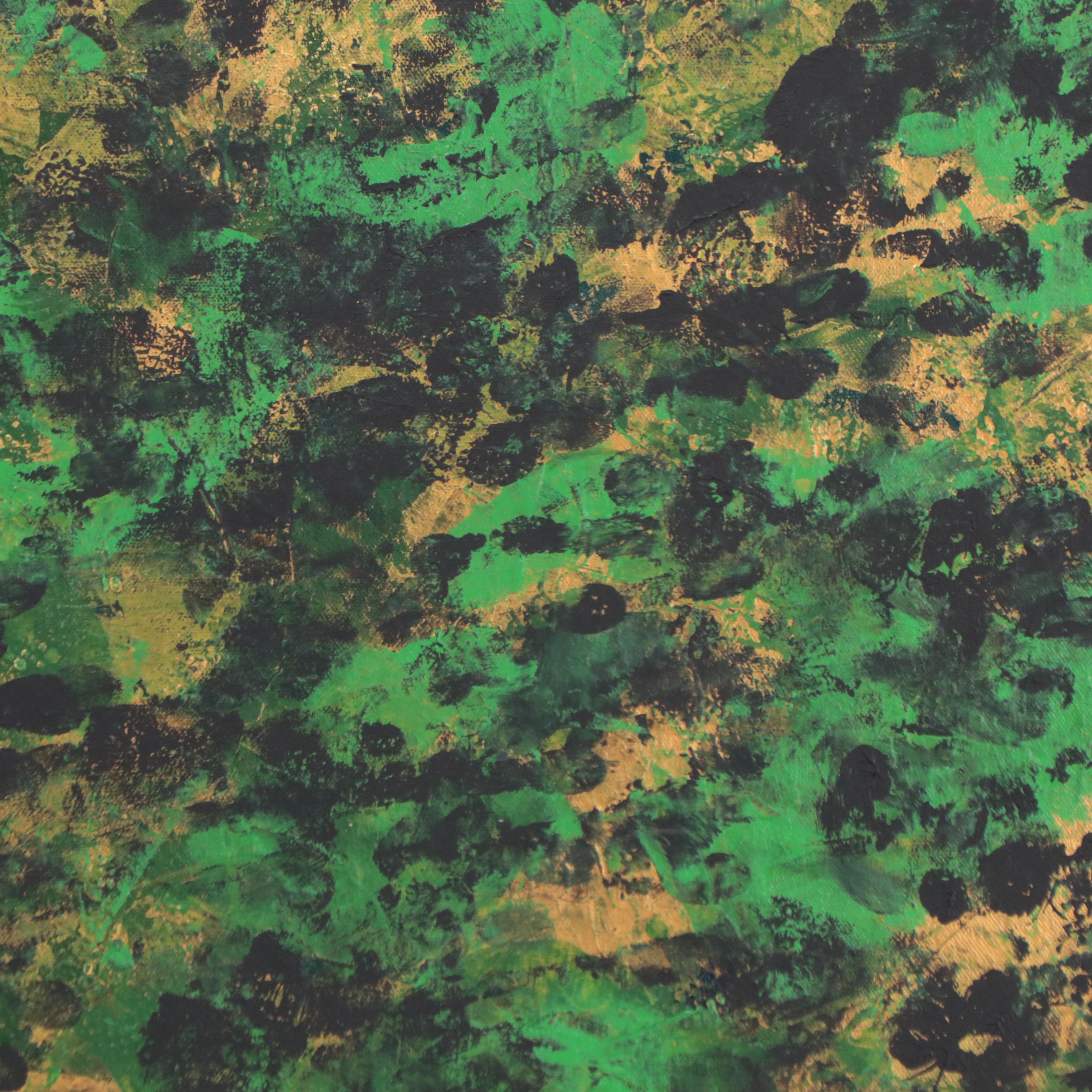 Adrian Sibley Abstract Acrylic Painting "Metabolizing Symbol S," 21st Century