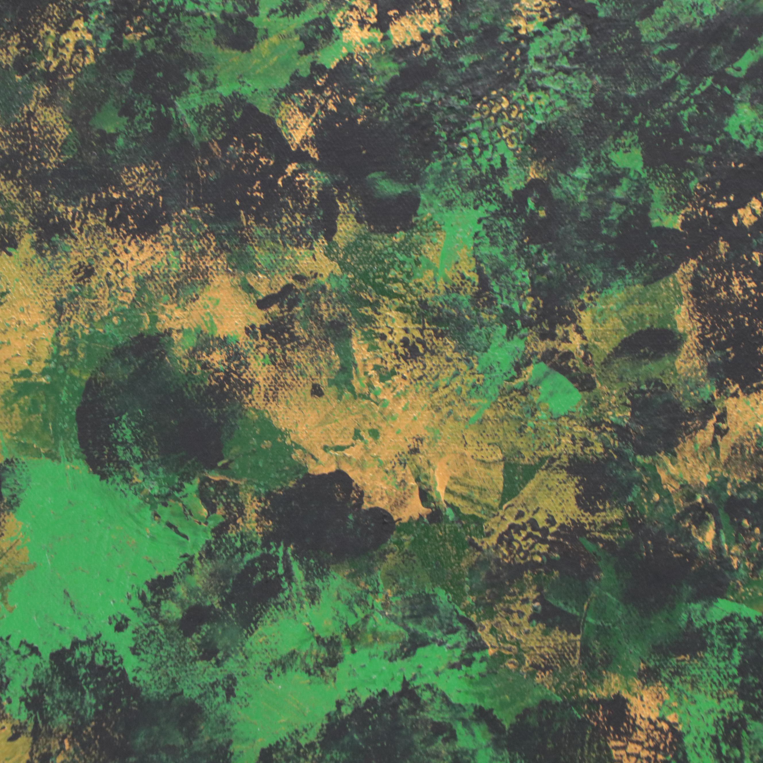 Adrian Sibley Abstract Acrylic Painting "Metabolizing Symbol S," 21st Century