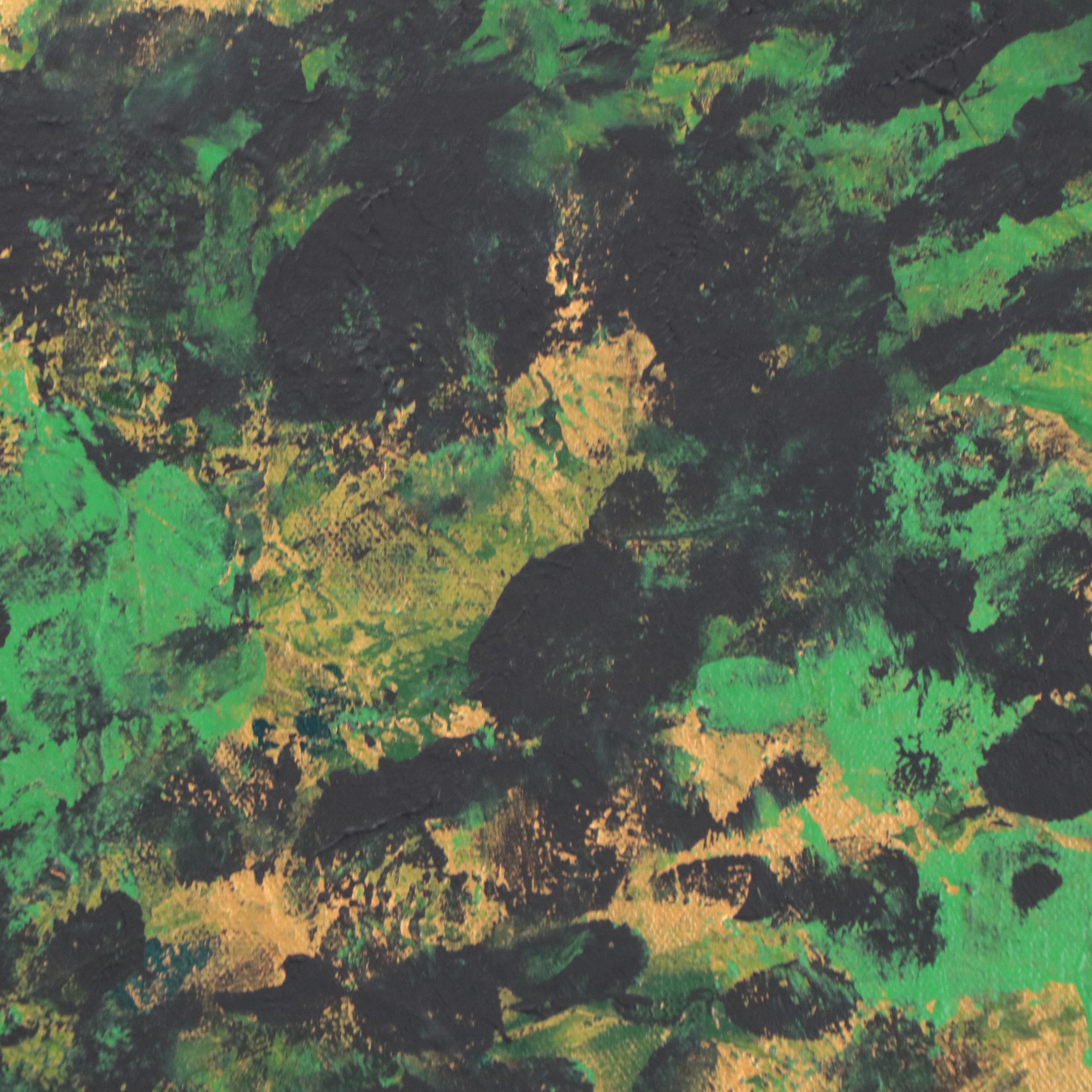 Adrian Sibley Abstract Acrylic Painting "Metabolizing Symbol S," 21st Century