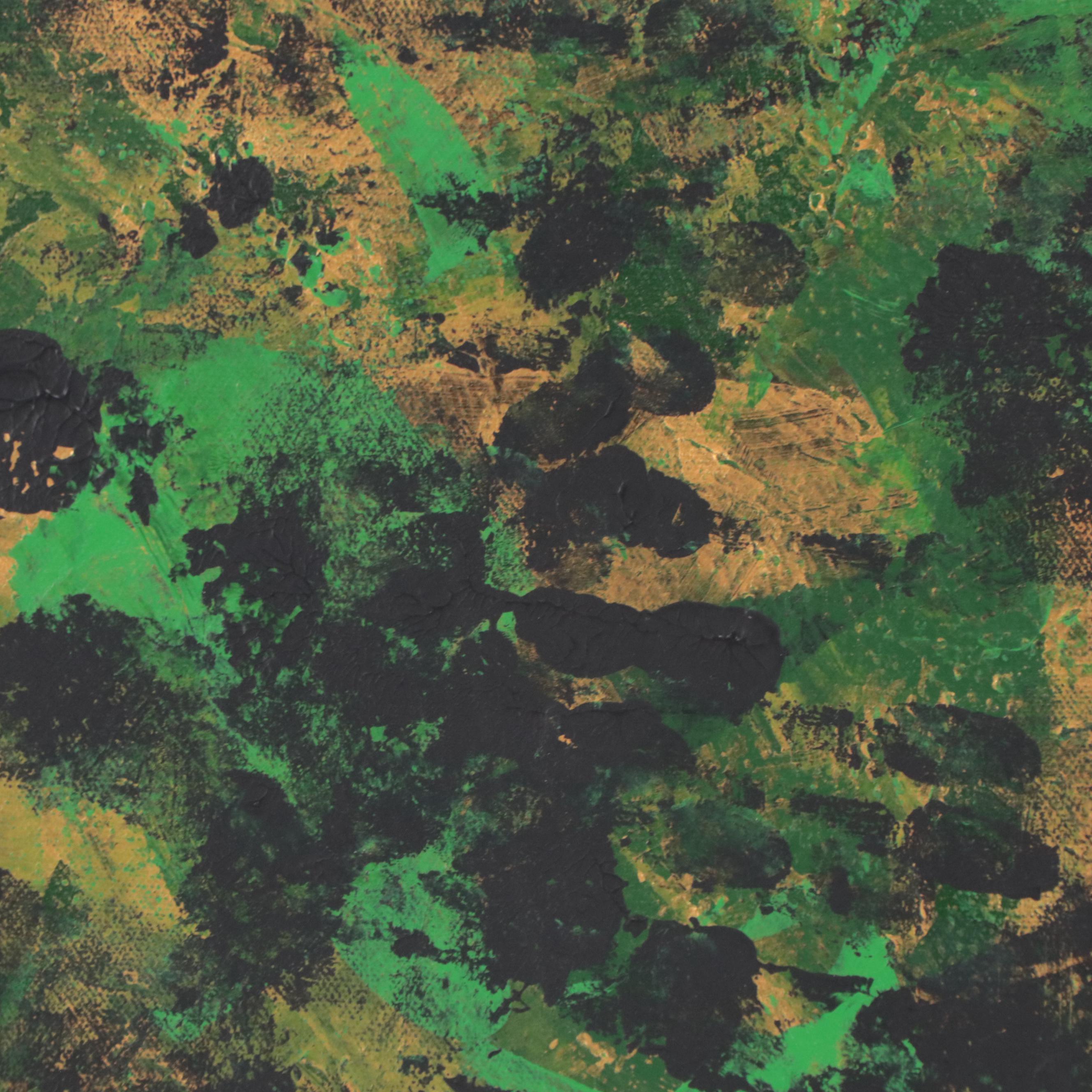 Adrian Sibley Abstract Acrylic Painting "Metabolizing Symbol S," 21st Century