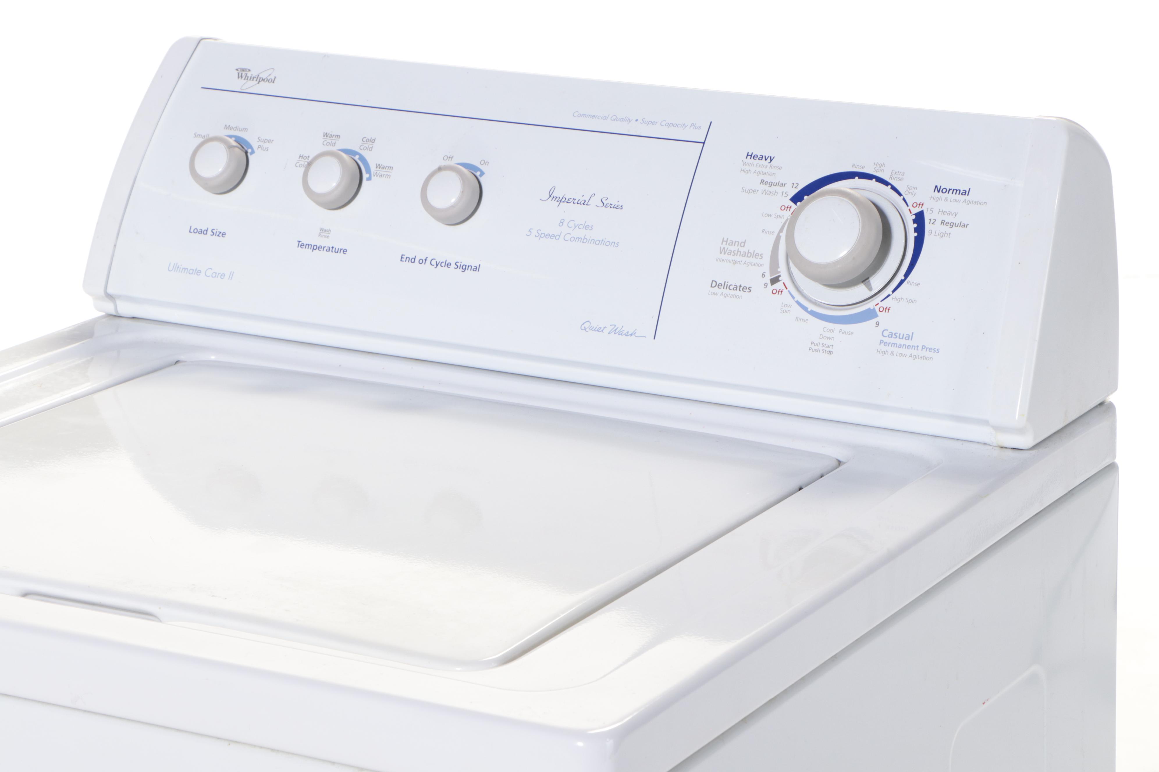 Whirlpool White Imperial Series Ultimate Care II Top Load Washer