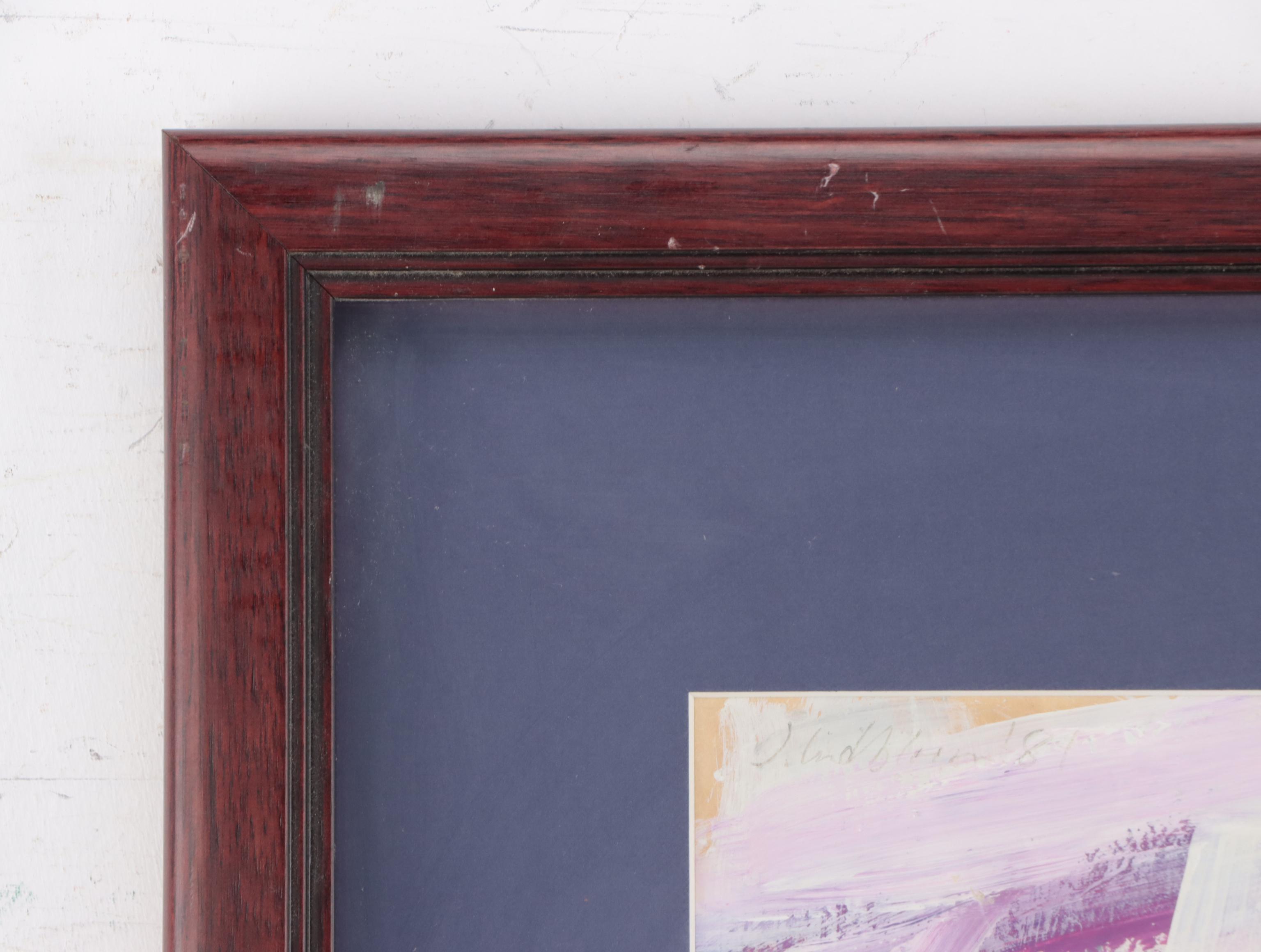 Judith Lindbloom Abstract Expressionist Acrylic Painting, Late 20th Century