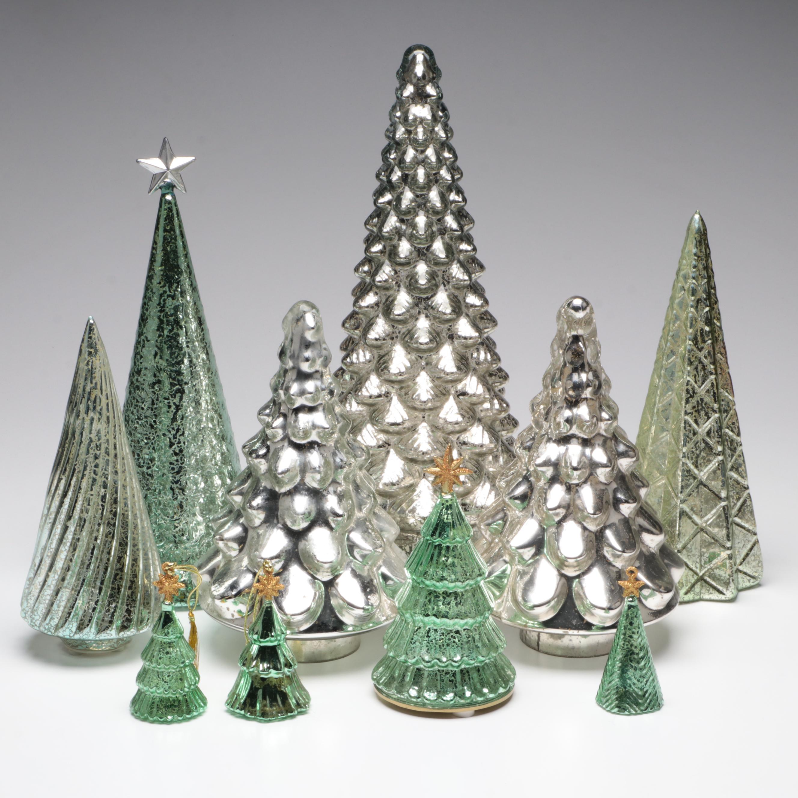 Lenox Mercury Glass Christmas Tree Table Lights
