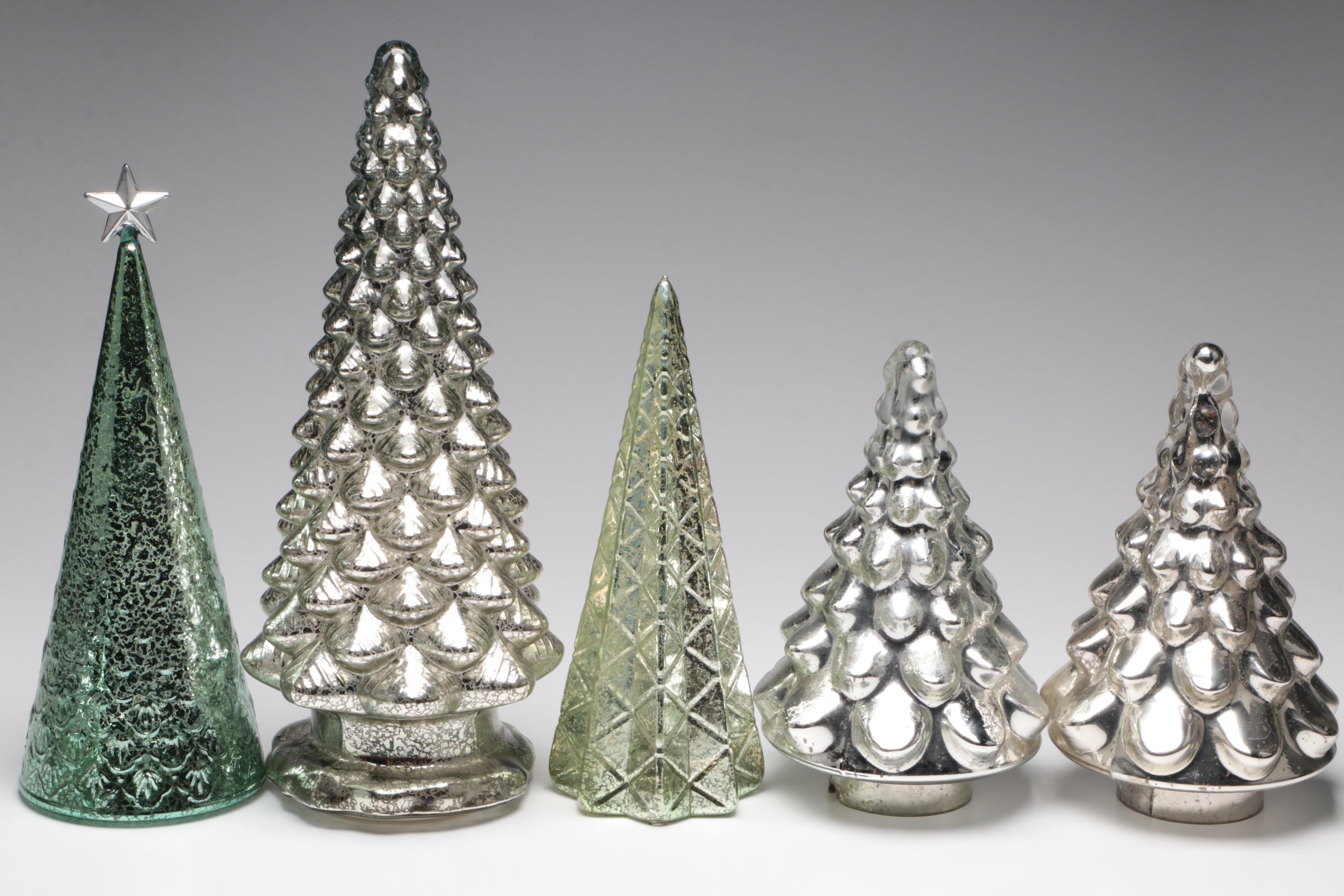 Lenox Mercury Glass Christmas Tree Table Lights