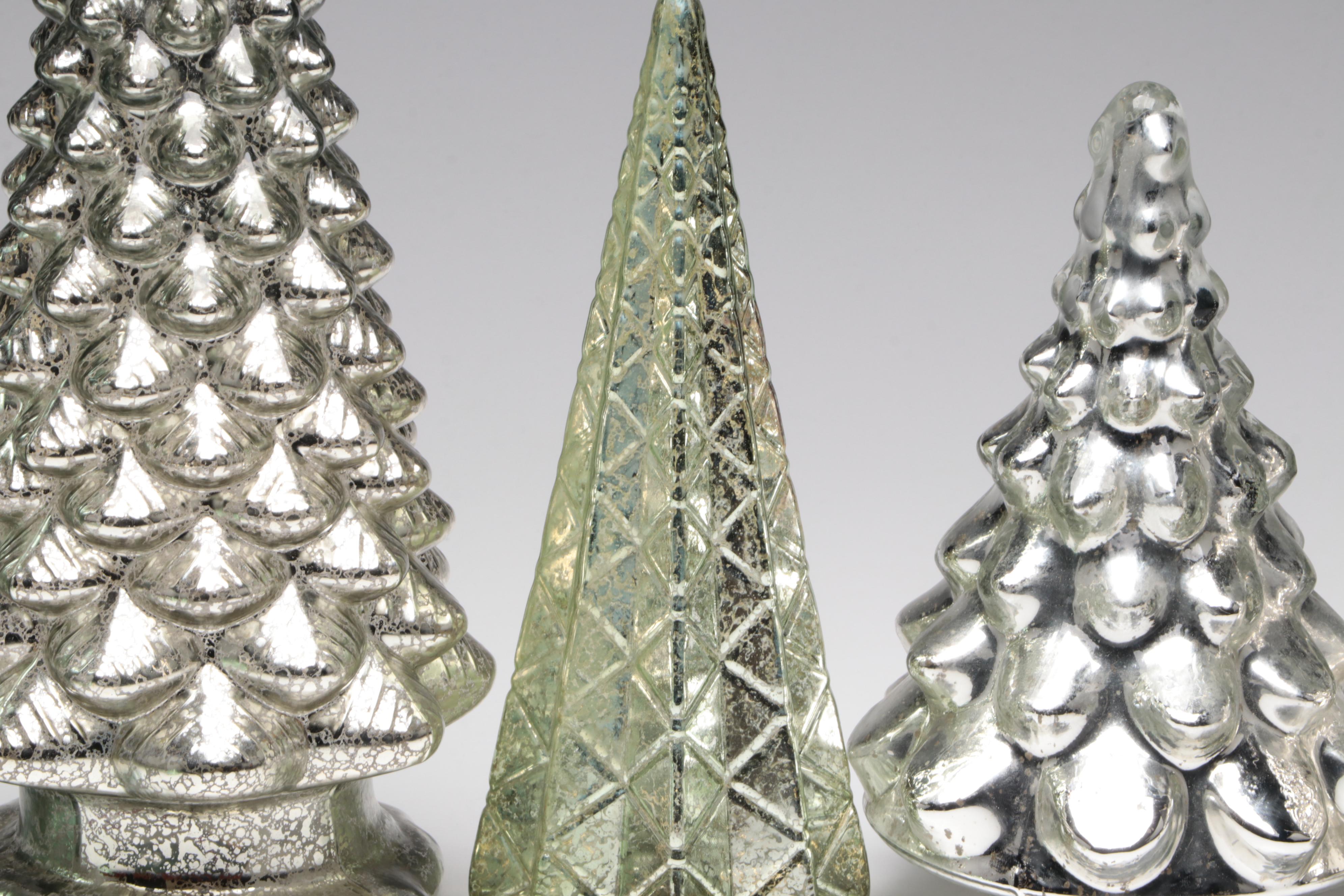 Lenox Mercury Glass Christmas Tree Table Lights