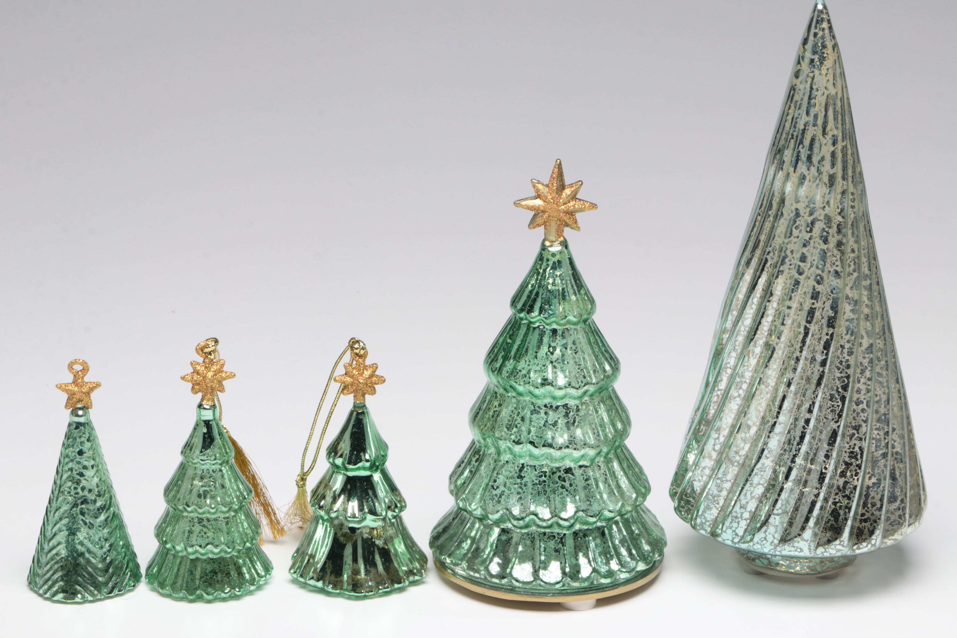 Lenox Mercury Glass Christmas Tree Table Lights