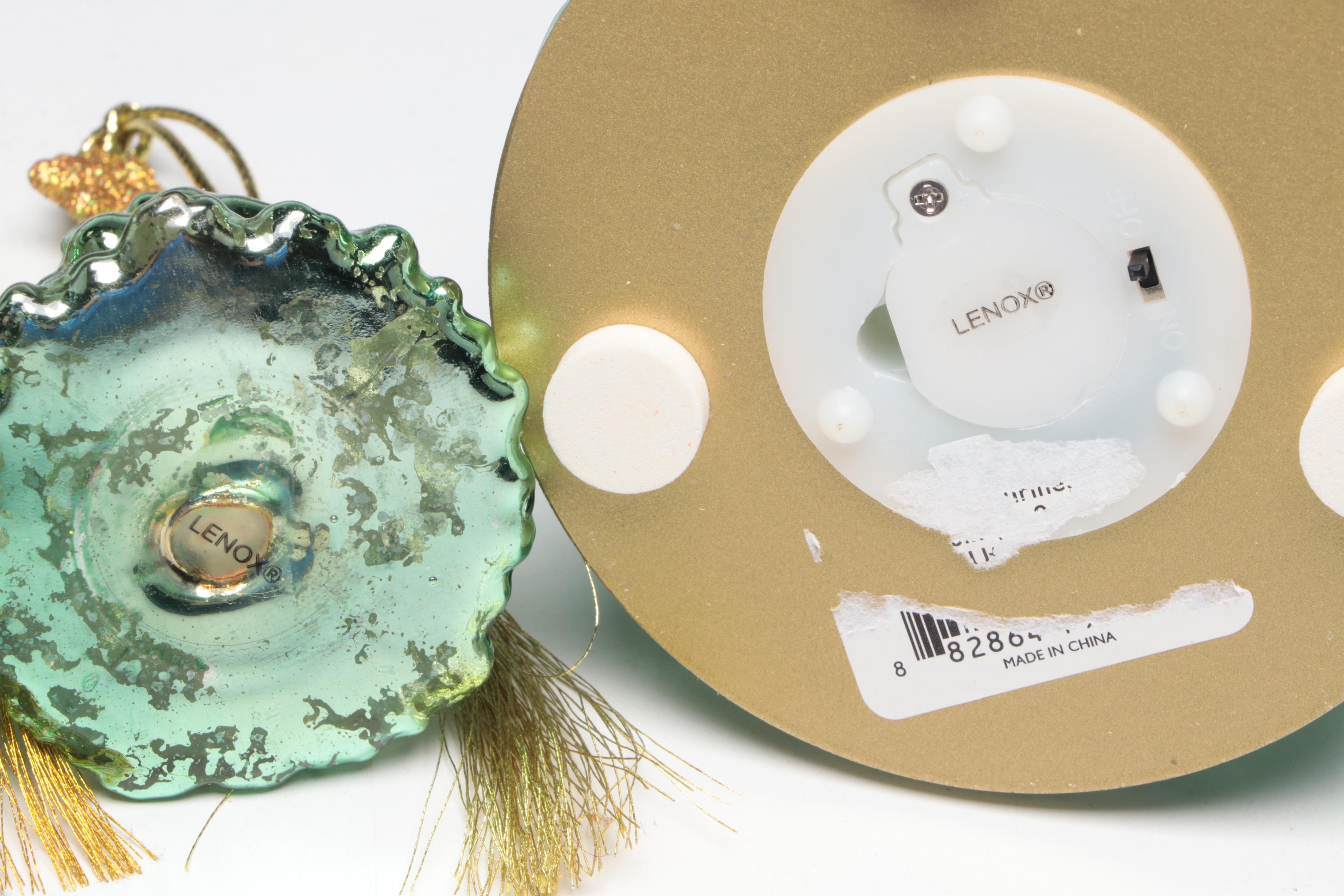 Lenox Mercury Glass Christmas Tree Table Lights