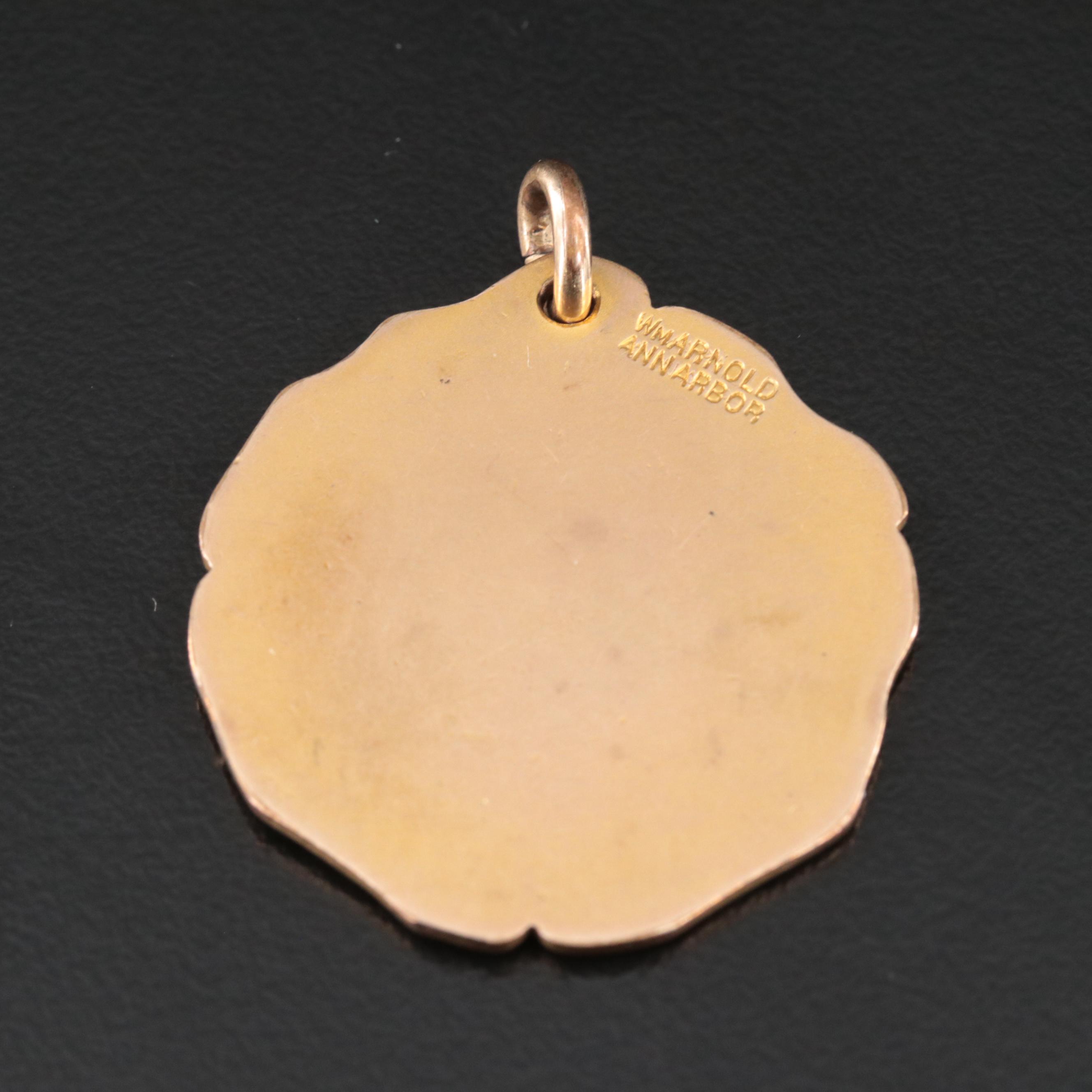 14K Pins with 10K Western College for Women Medallion