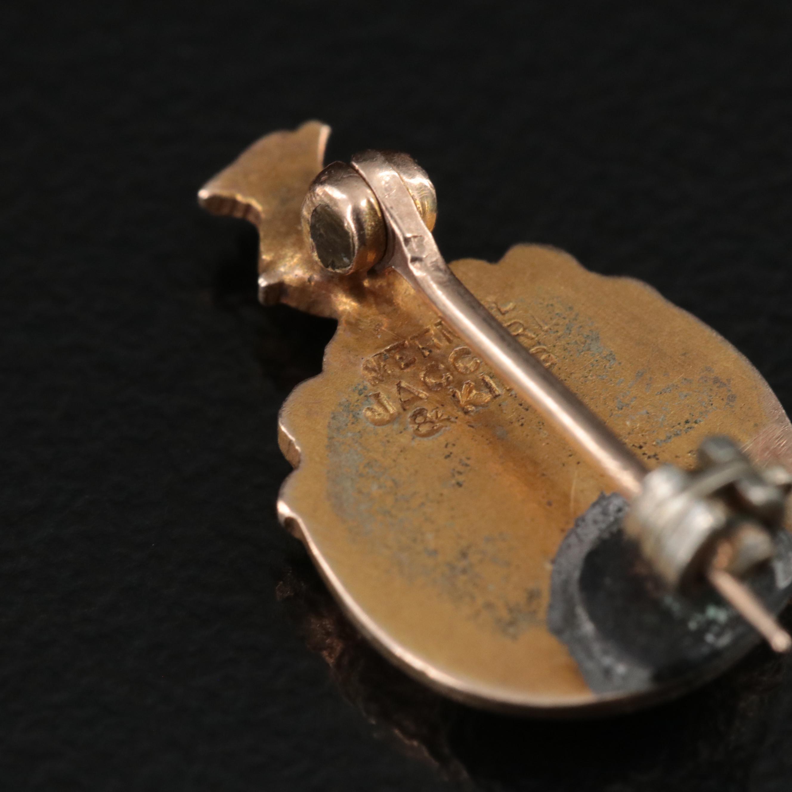 14K Pins with 10K Western College for Women Medallion