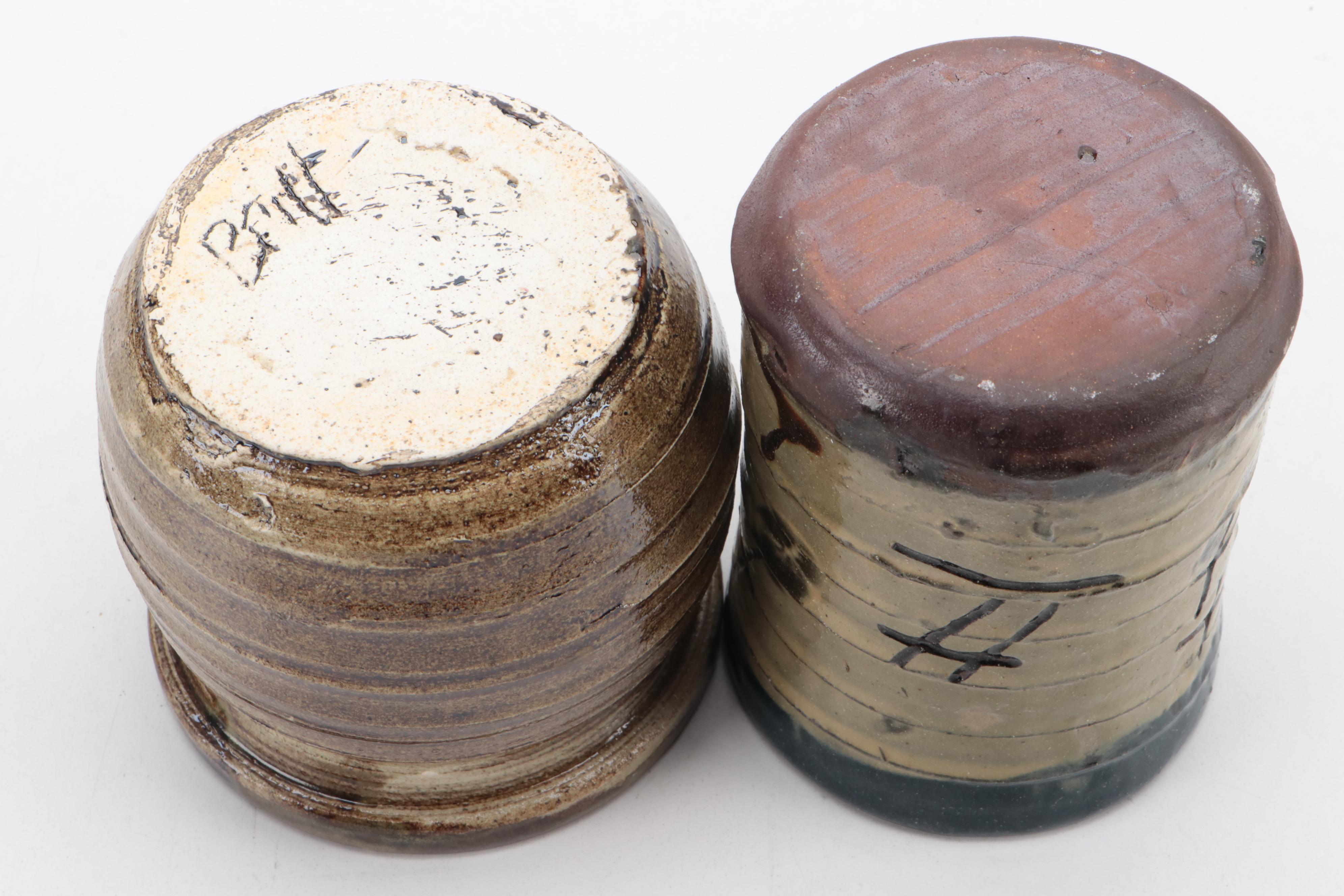 Wheel Thrown Stoneware Vessels and Ceramic Vase