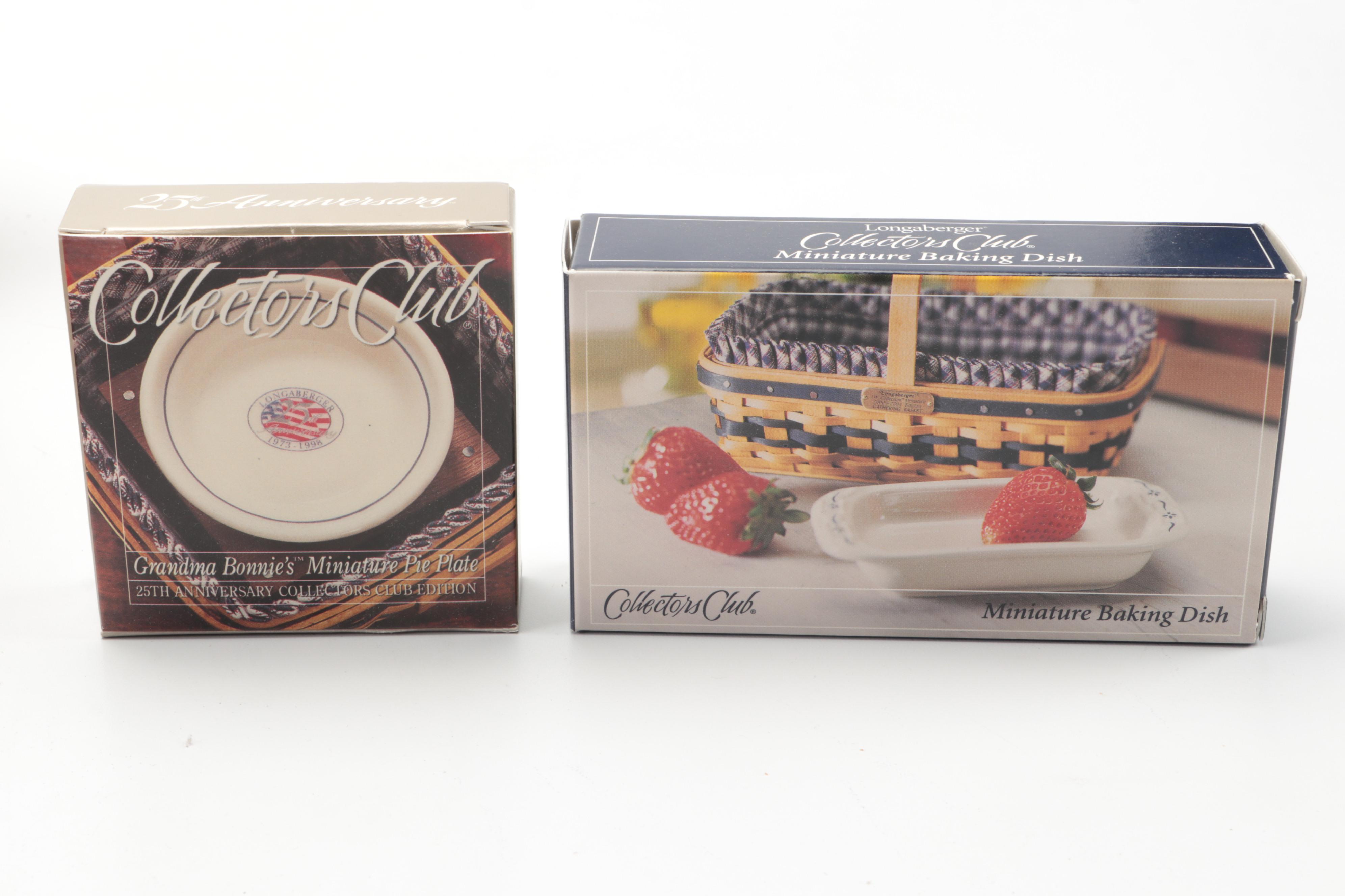 Longaberger Handmade Woven Maple J. W. Collection Miniature Baskets