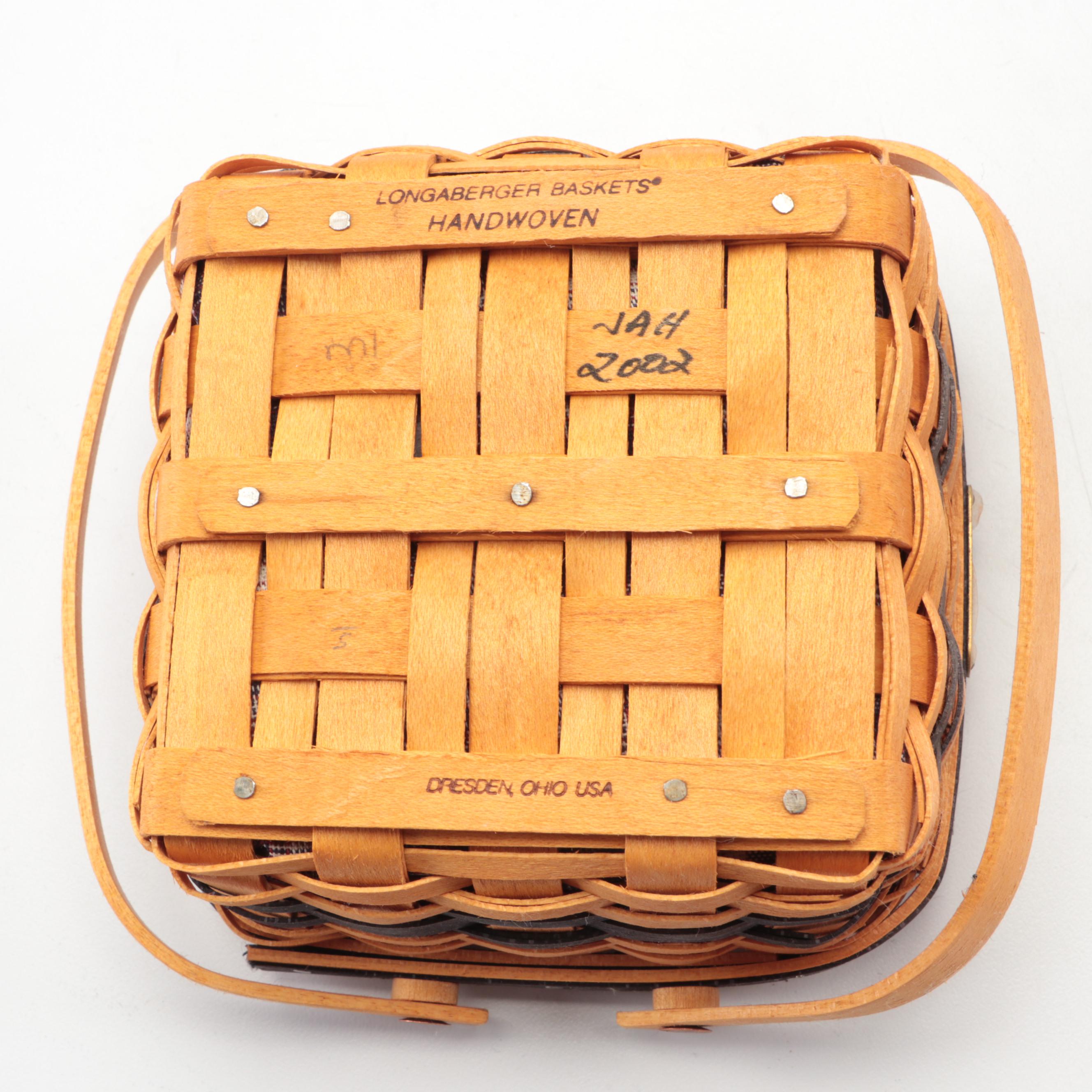 Longaberger Handmade Woven Maple J. W. Collection Miniature Baskets