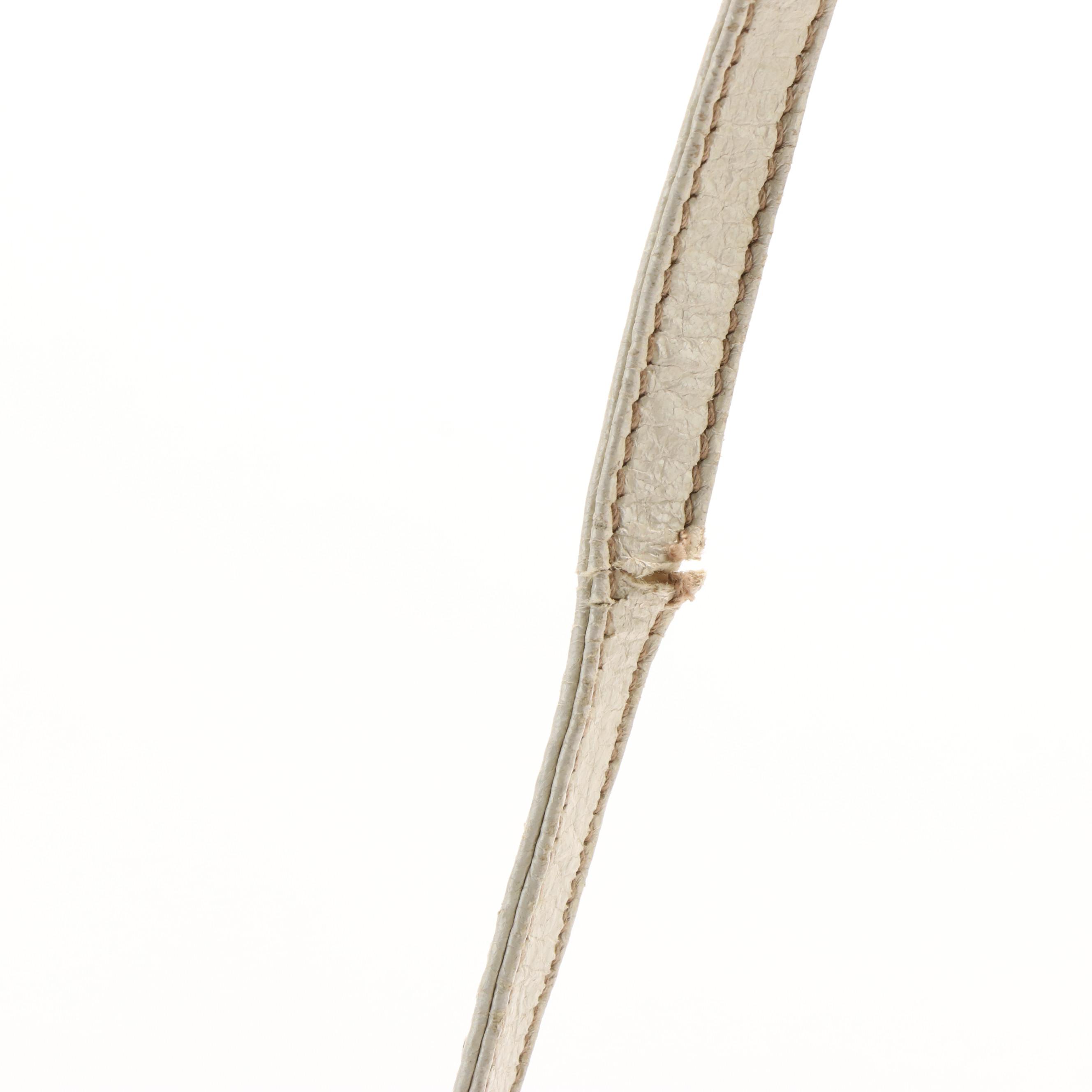 Prada Tote Bag in White Striped Nappa Leather