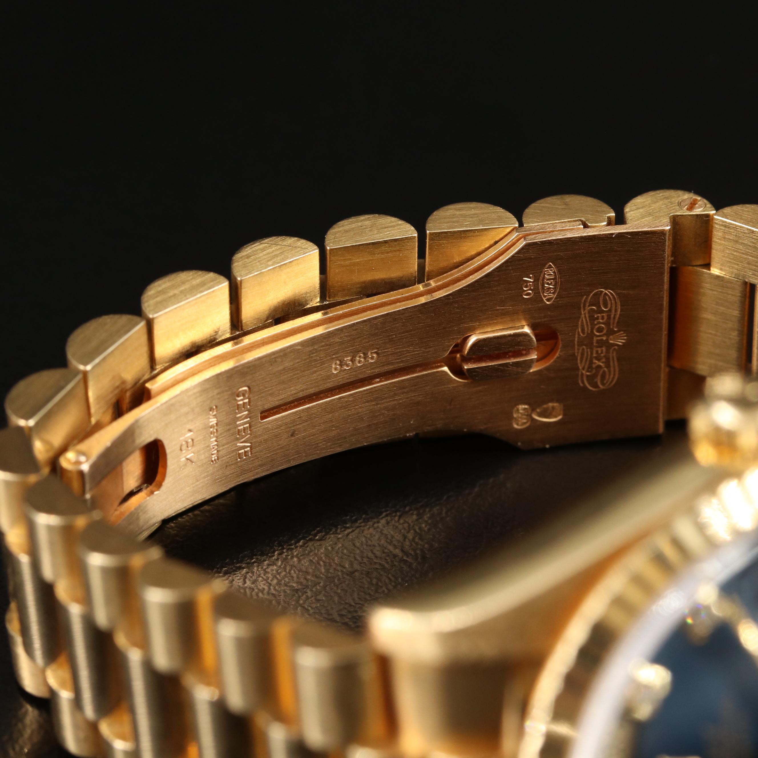 18K Rolex Day-Date Factory Diamond Dial President Watch