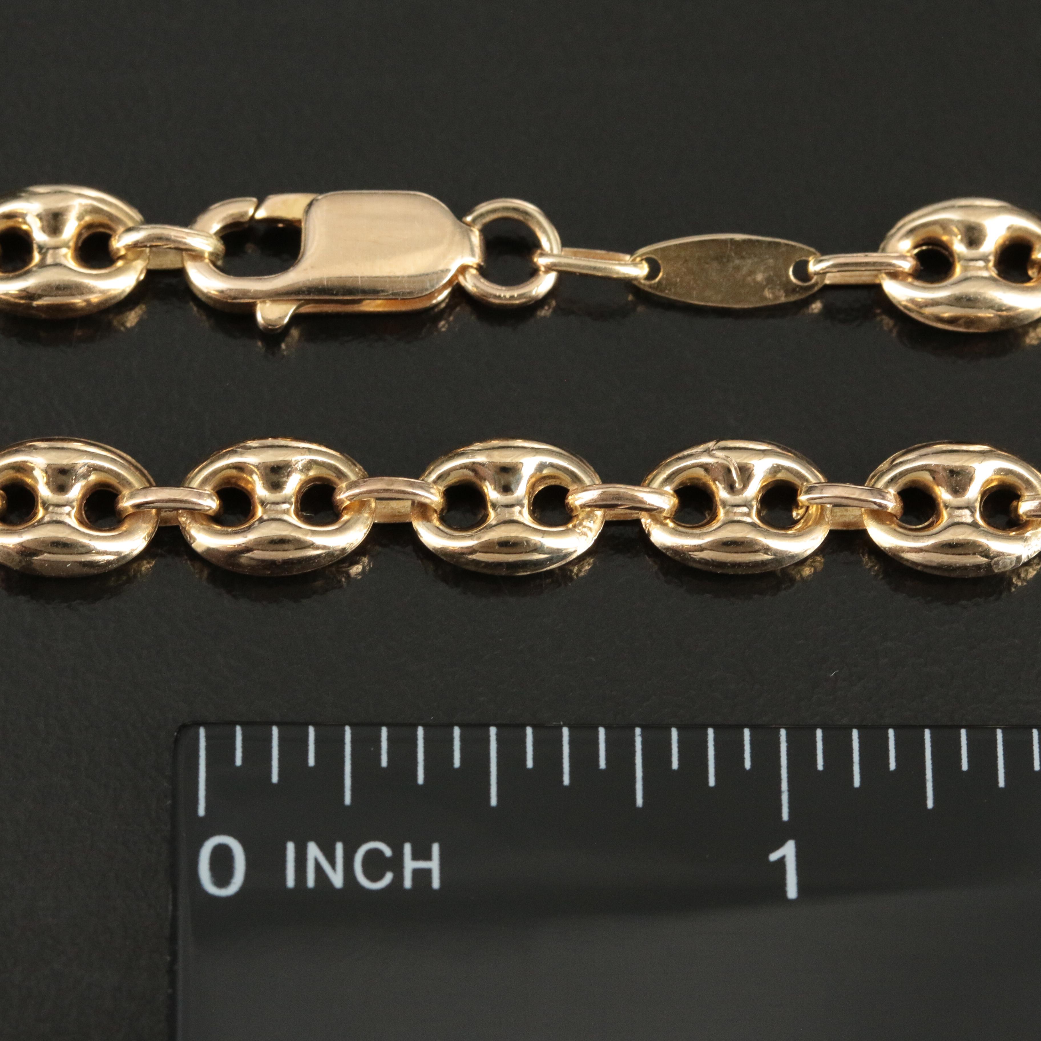 Italian 10K Mariner Link Necklace