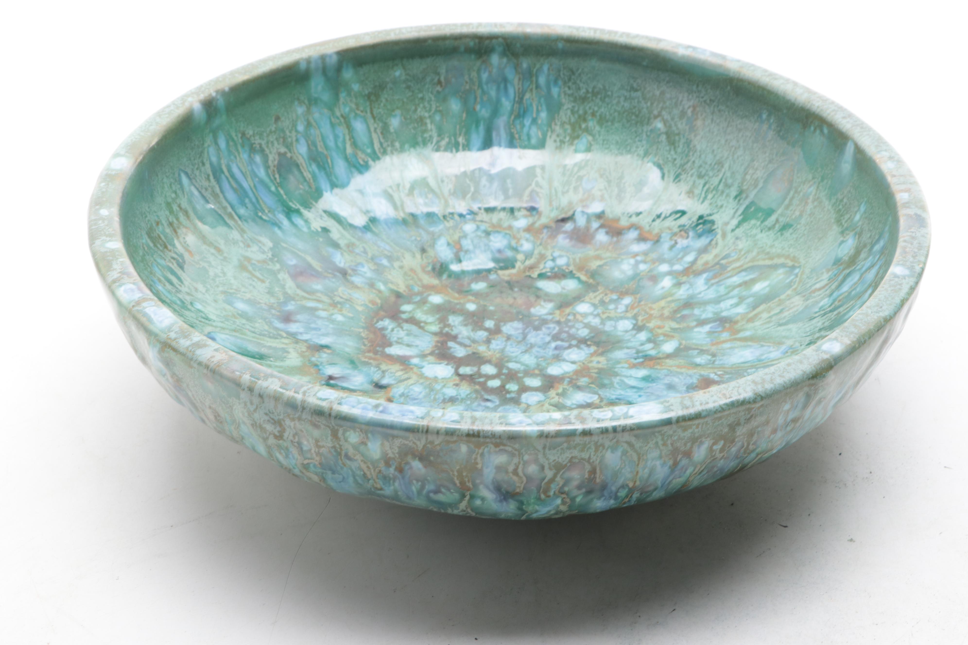 Handcrafted Art Pottery Bowls with Greek Molded Ceramic Owl Pitcher