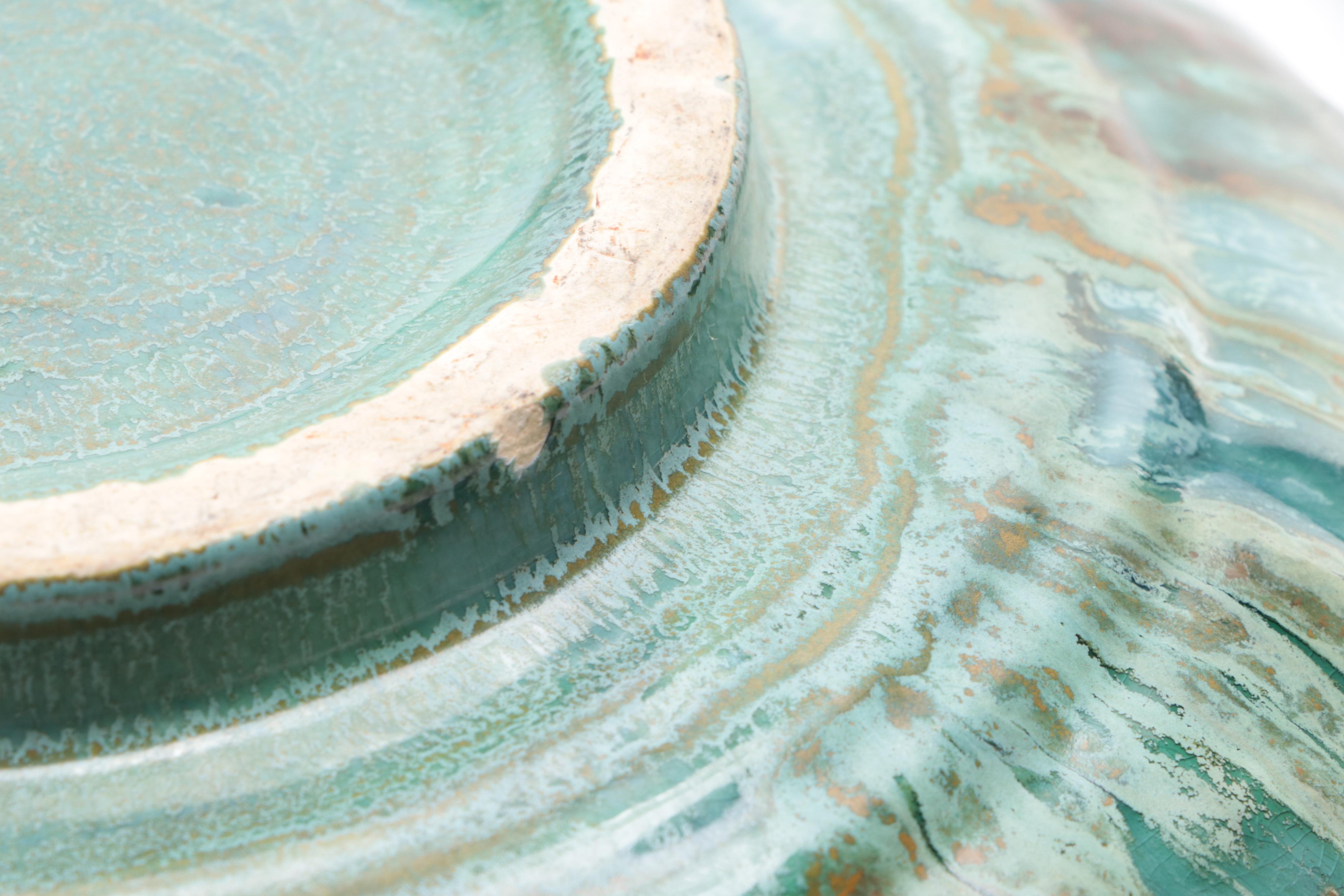 Handcrafted Art Pottery Bowls with Greek Molded Ceramic Owl Pitcher