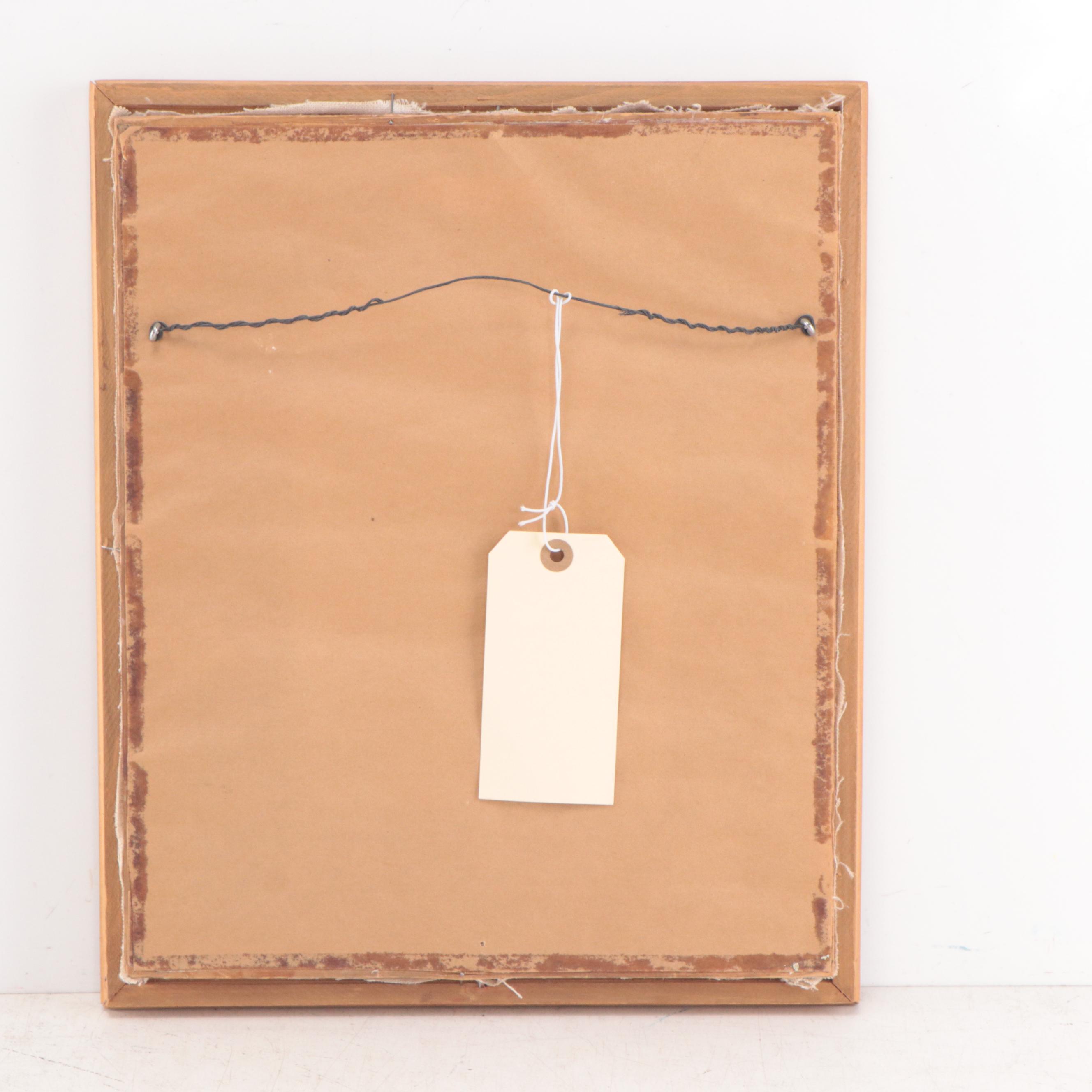 Duilio Barnabè Abstracted Oil Painting of Anonymous Figure in Suit