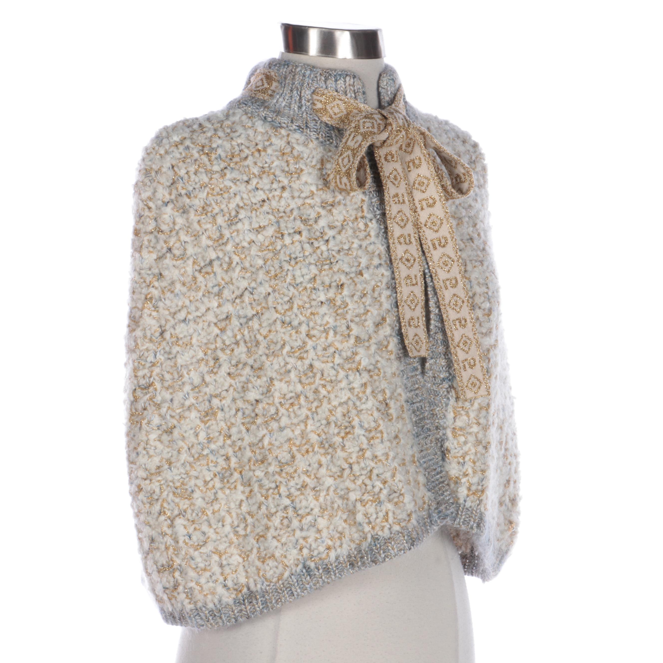 Chanel Bouclé Knit Capelet in Silk/Mohair/Cashmere Blend