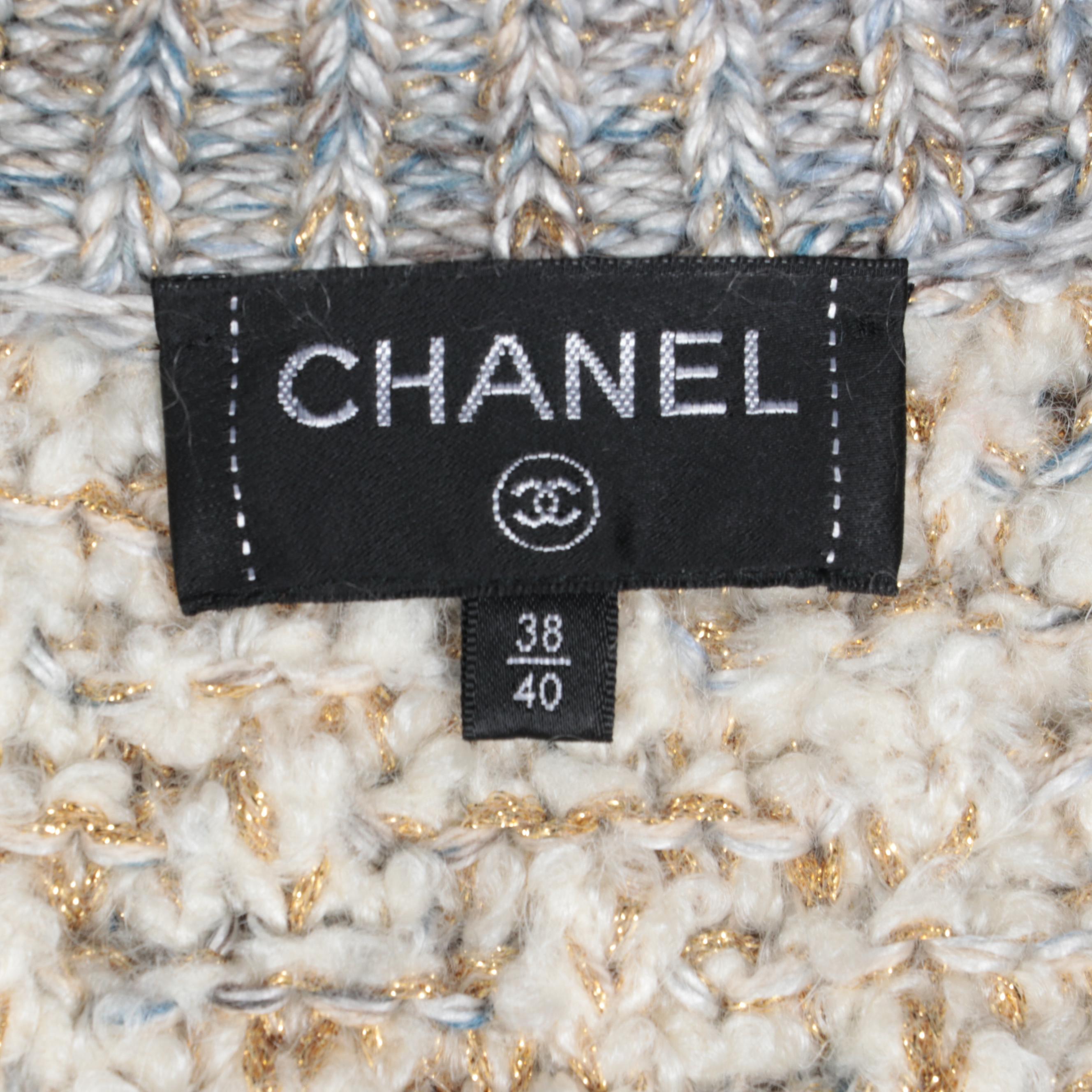 Chanel Bouclé Knit Capelet in Silk/Mohair/Cashmere Blend