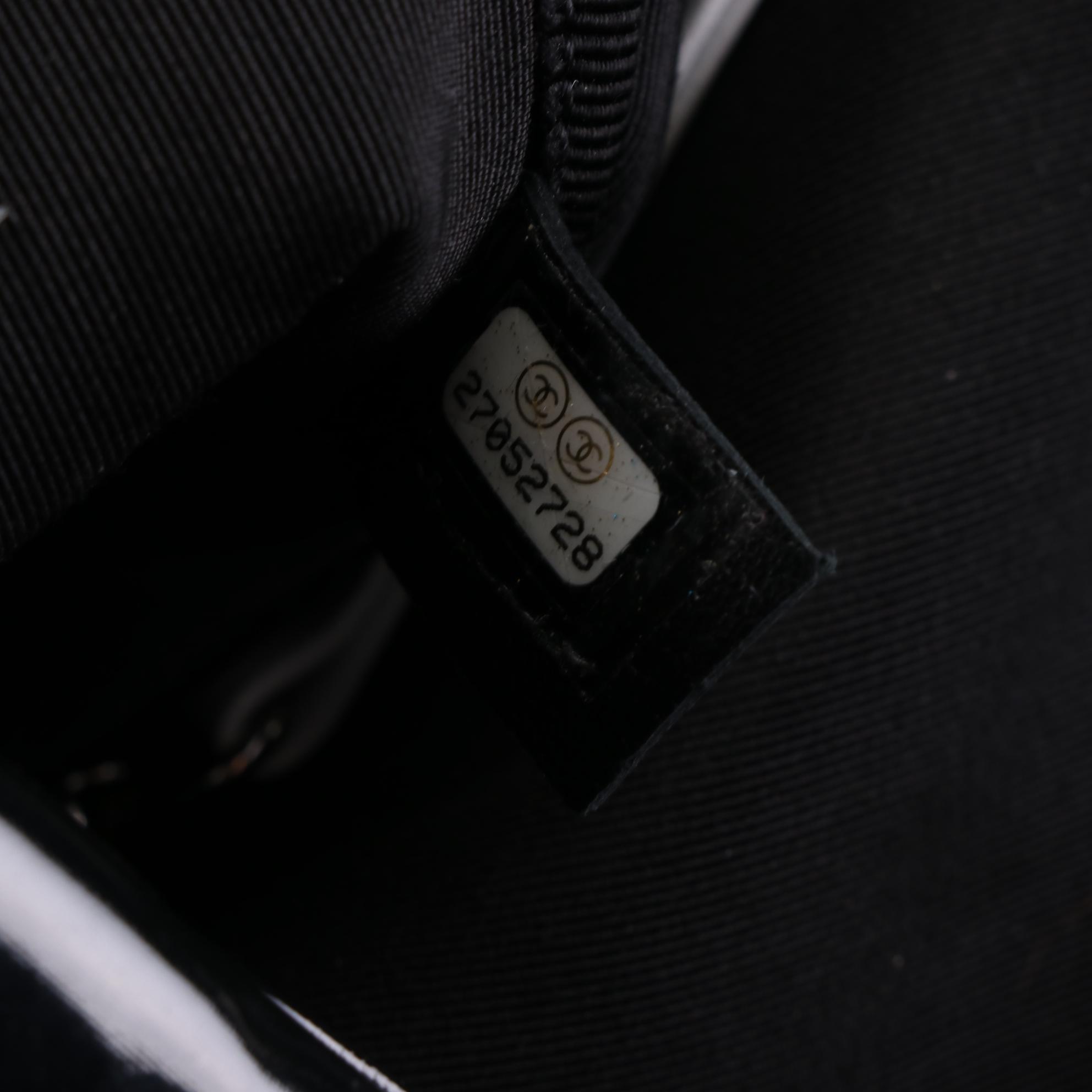 Chanel La Pausa Bay Large Camera Bag in Black/White Vinyl