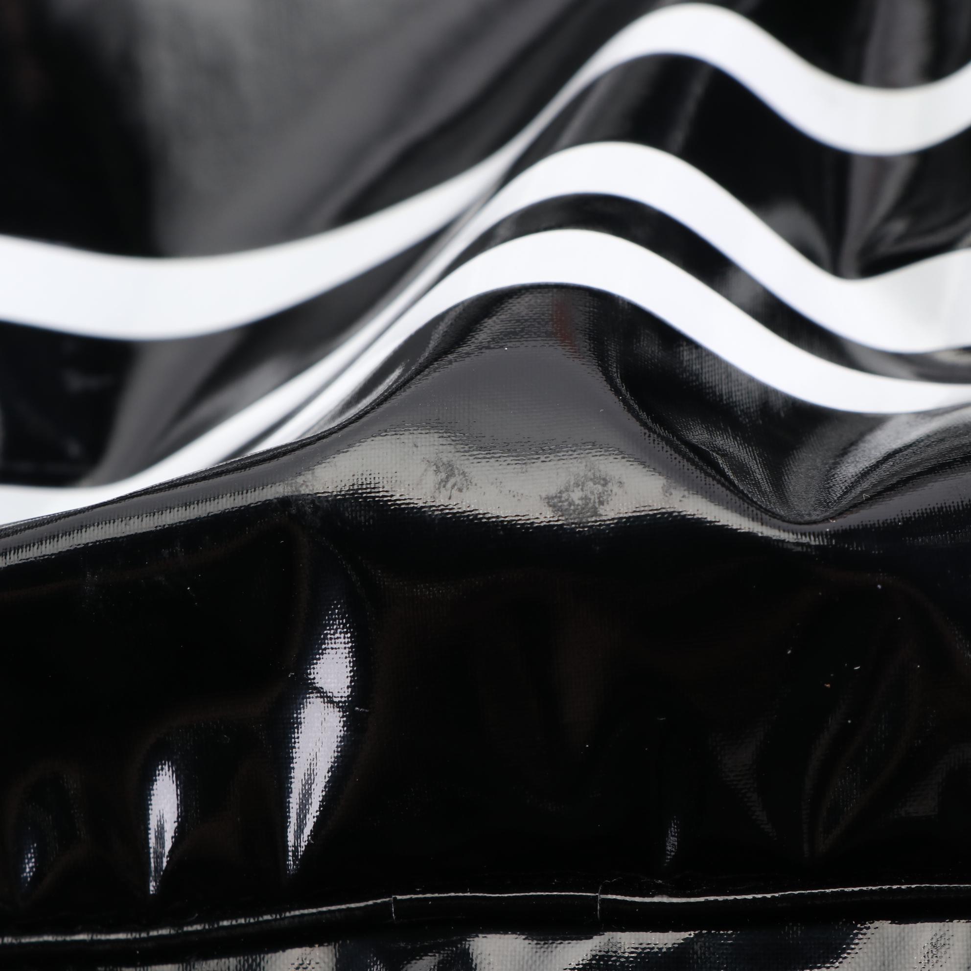 Chanel La Pausa Bay Large Camera Bag in Black/White Vinyl