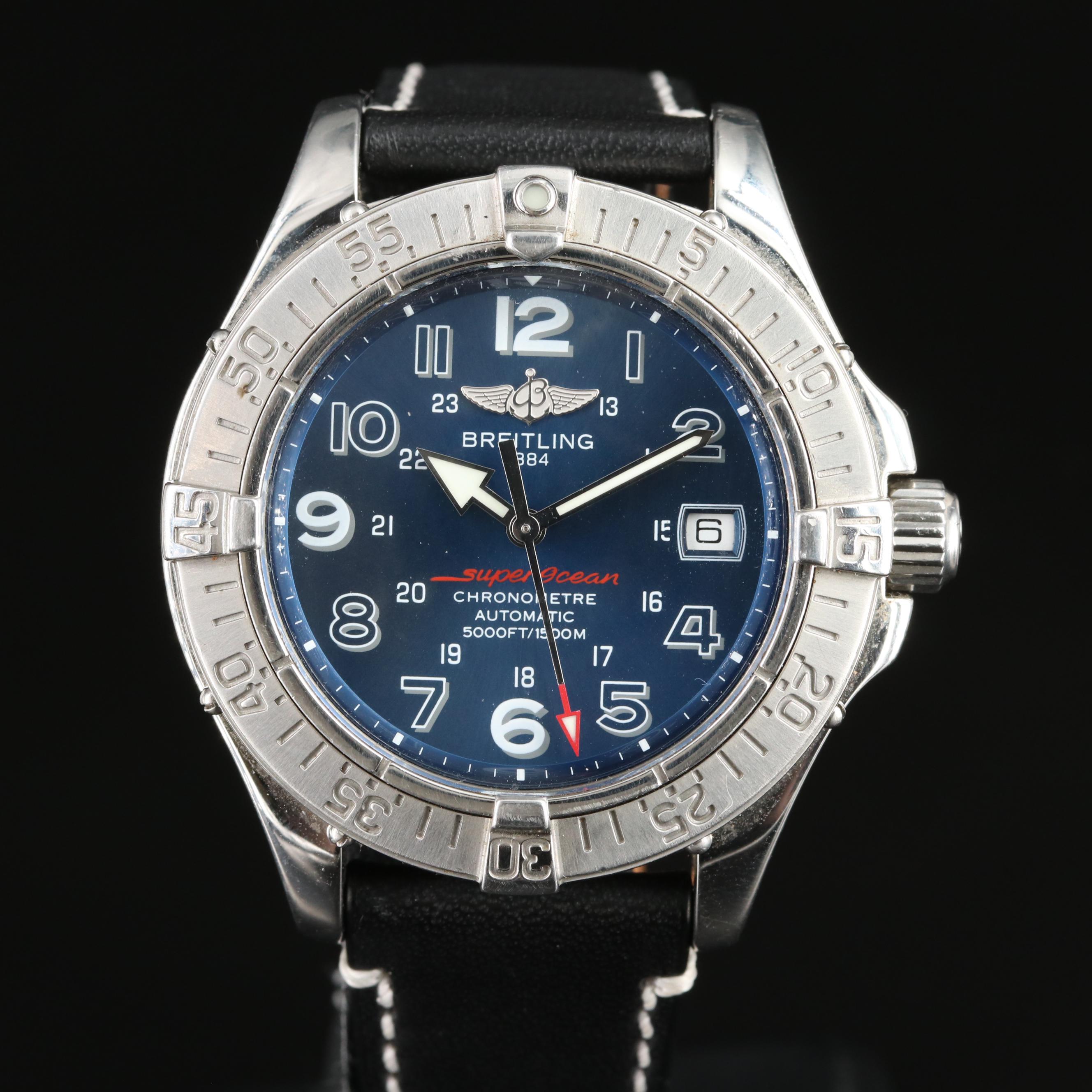 Breitling SuperOcean 1500M Blue 42MM Steel Automatic Watch