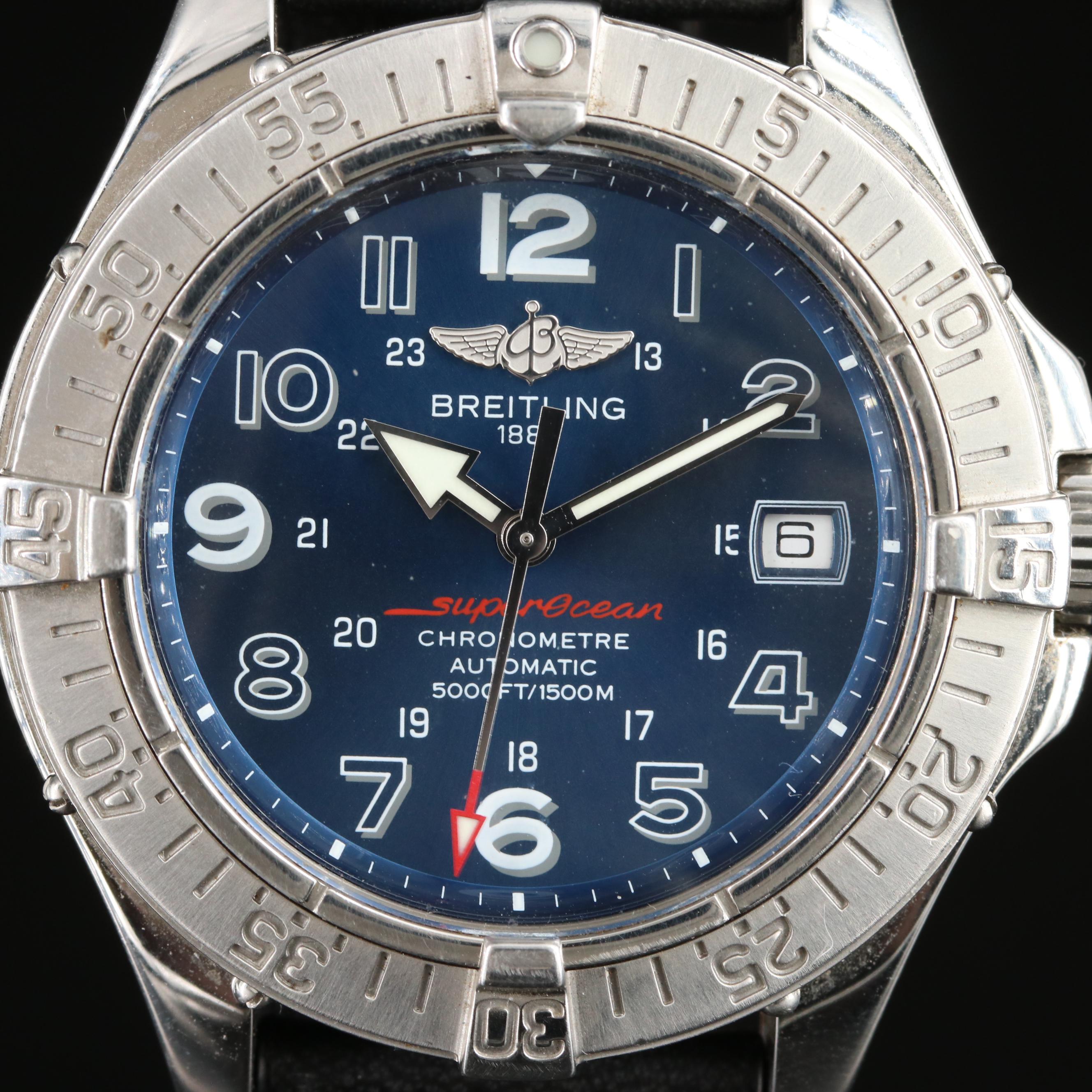 Breitling SuperOcean 1500M Blue 42MM Steel Automatic Watch