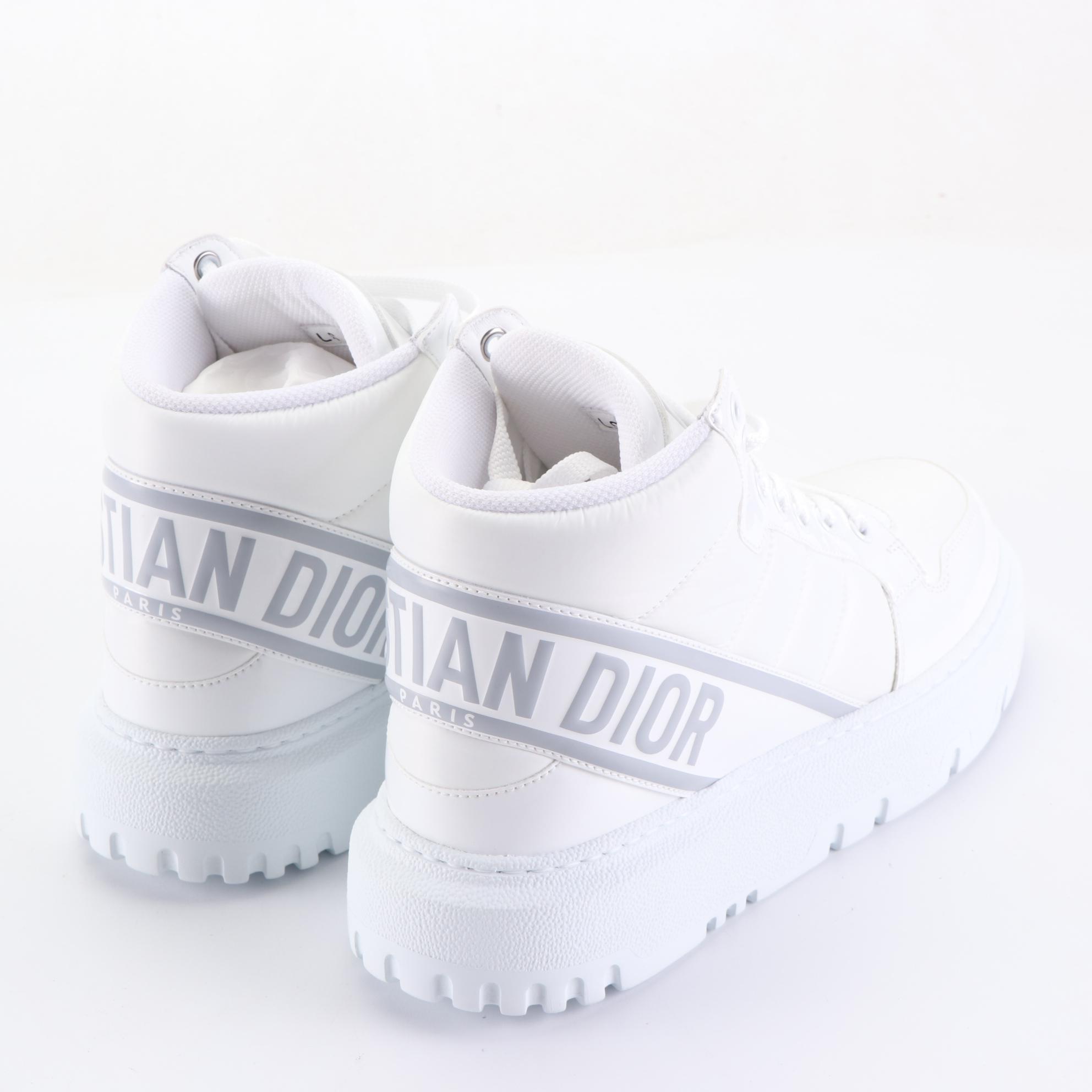 Christian Dior D-Player Sneakers in Quilted Nylon/Patent Leather with Box